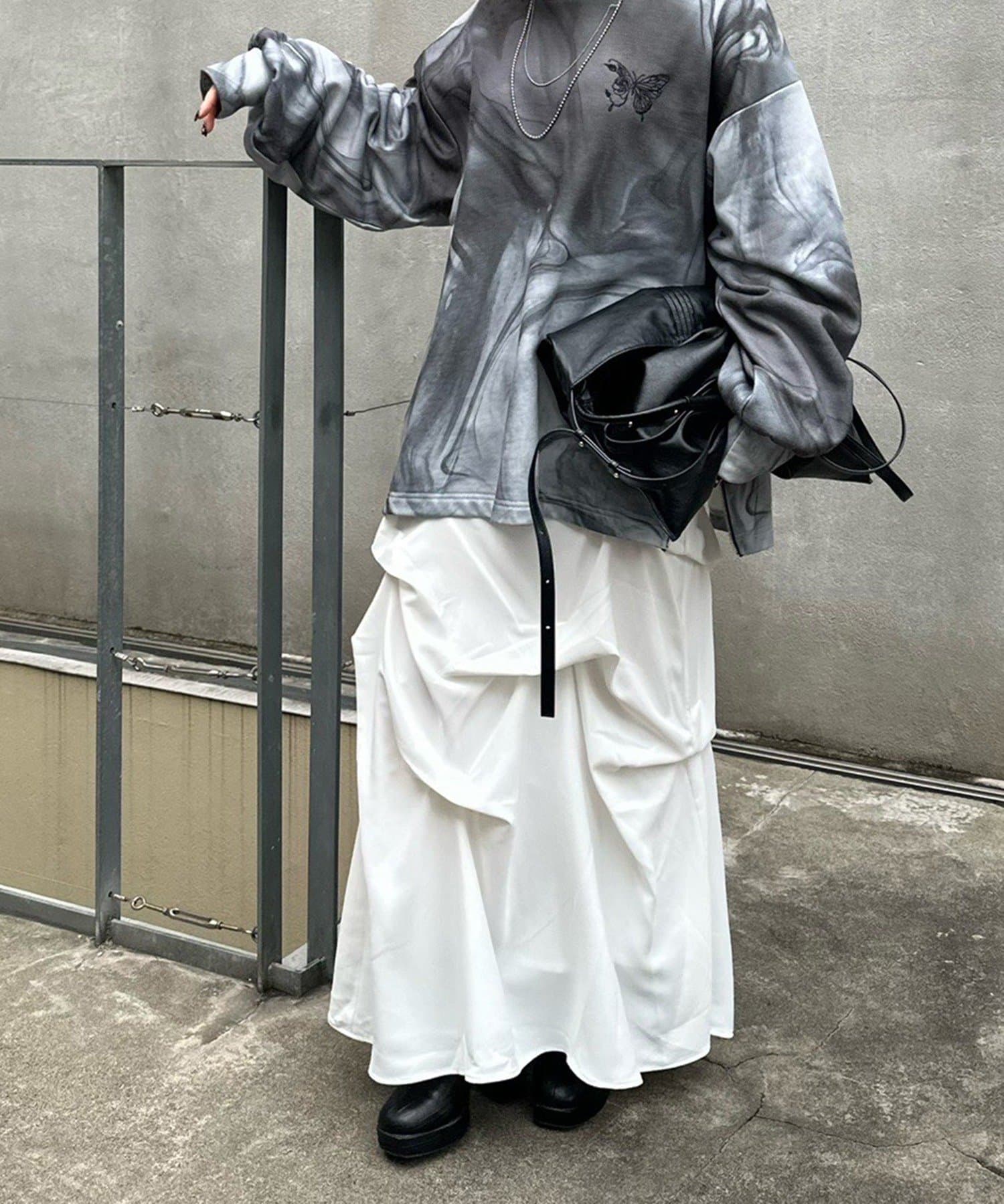 Remind me and forever(リマインドミーアンドフォーエバー) 【Mavie..7】【3サイズ展開】タックデザインロングスカート