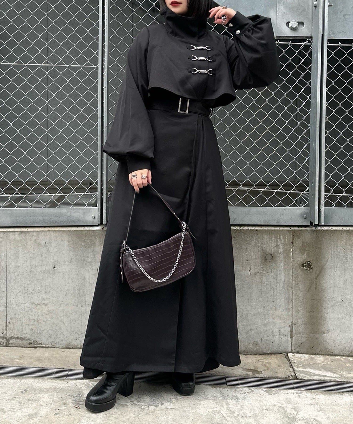 Remind me and forever(リマインドミーアンドフォーエバー) 【Mavie..7】【3サイズ展開】スタンドネックロングフレアコート