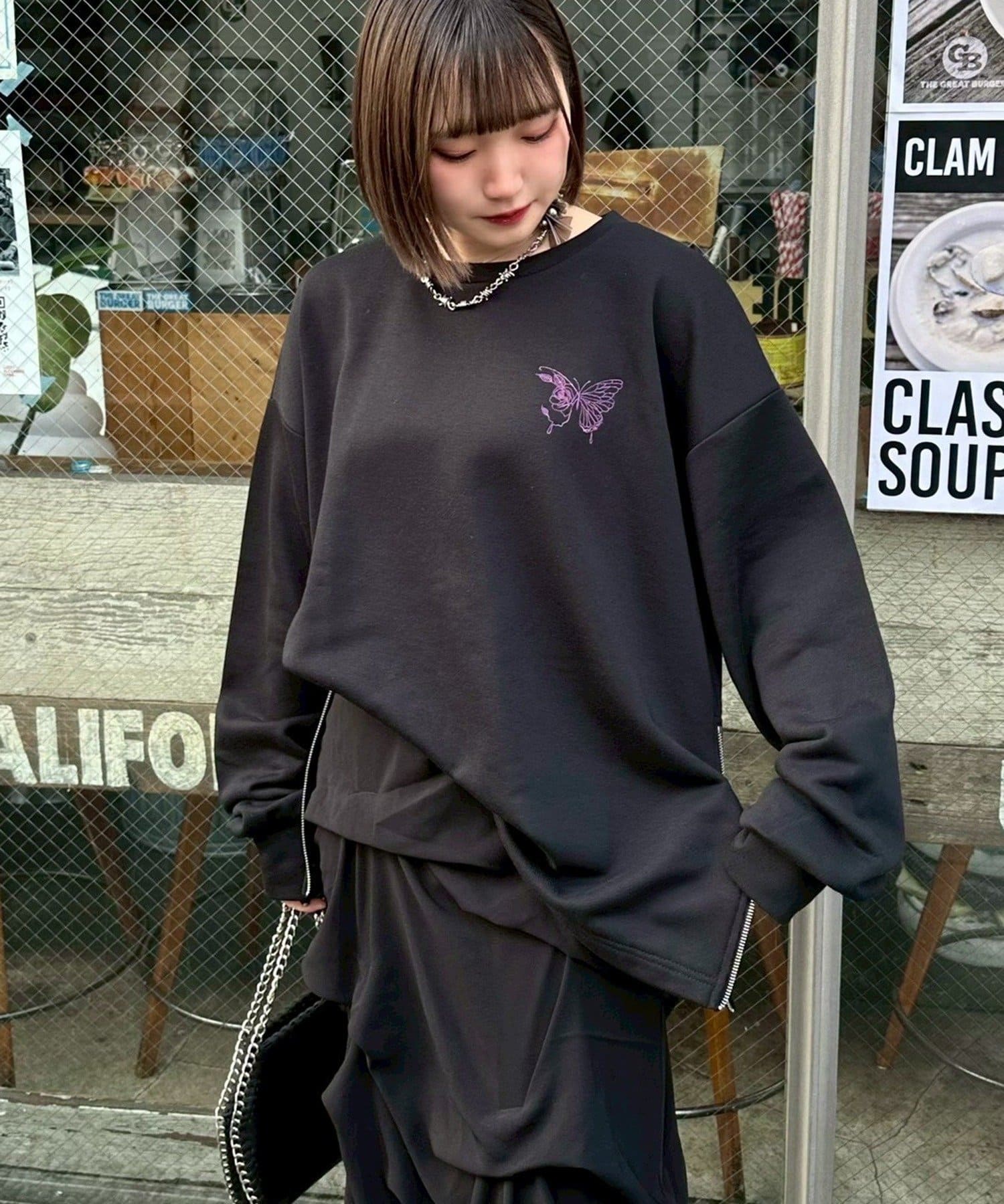 Remind me and forever(リマインドミーアンドフォーエバー) 【Mavie..7】アソートカラー胸刺繍スウェットプルオーバー