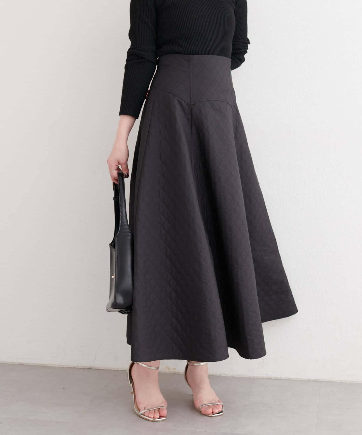 natural couture(ナチュラルクチュール) 〈osono〉エンボスジャガードスカート