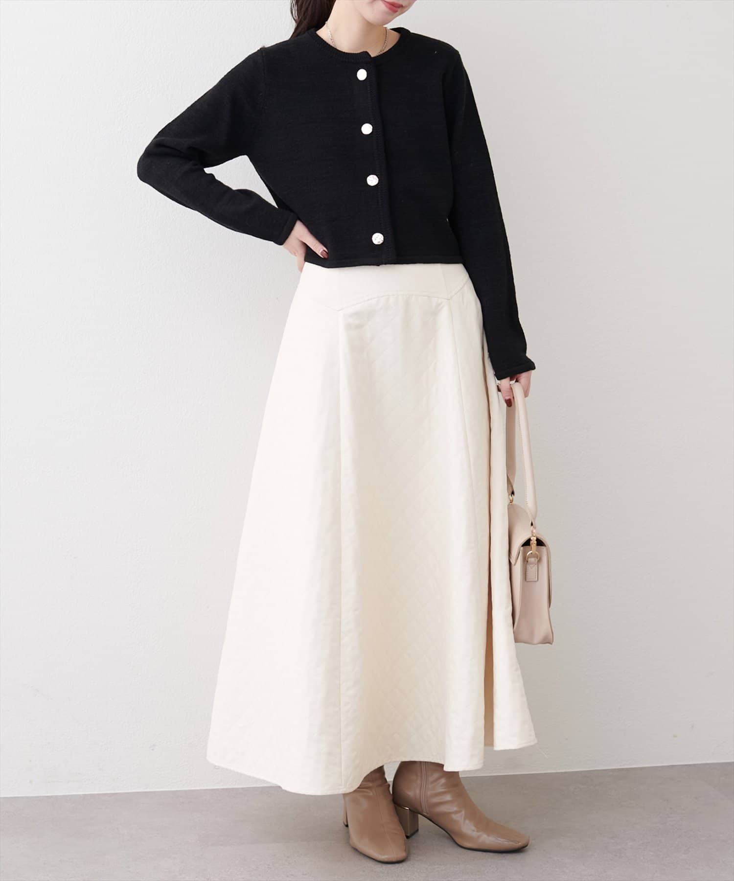 natural couture(ナチュラルクチュール) 微配色ニットカーディガン