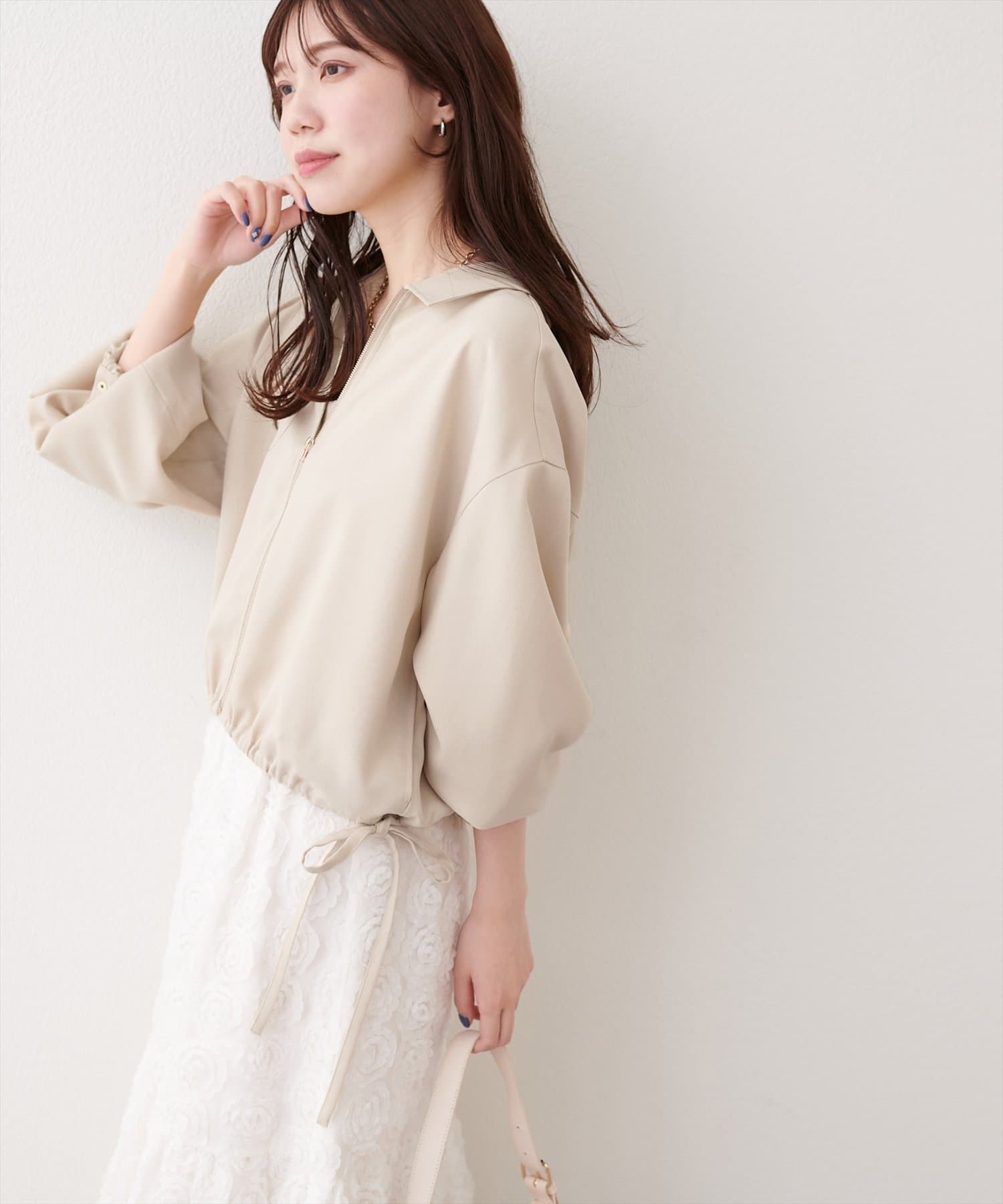 natural couture(ナチュラルクチュール) 裾ドロストブルゾン