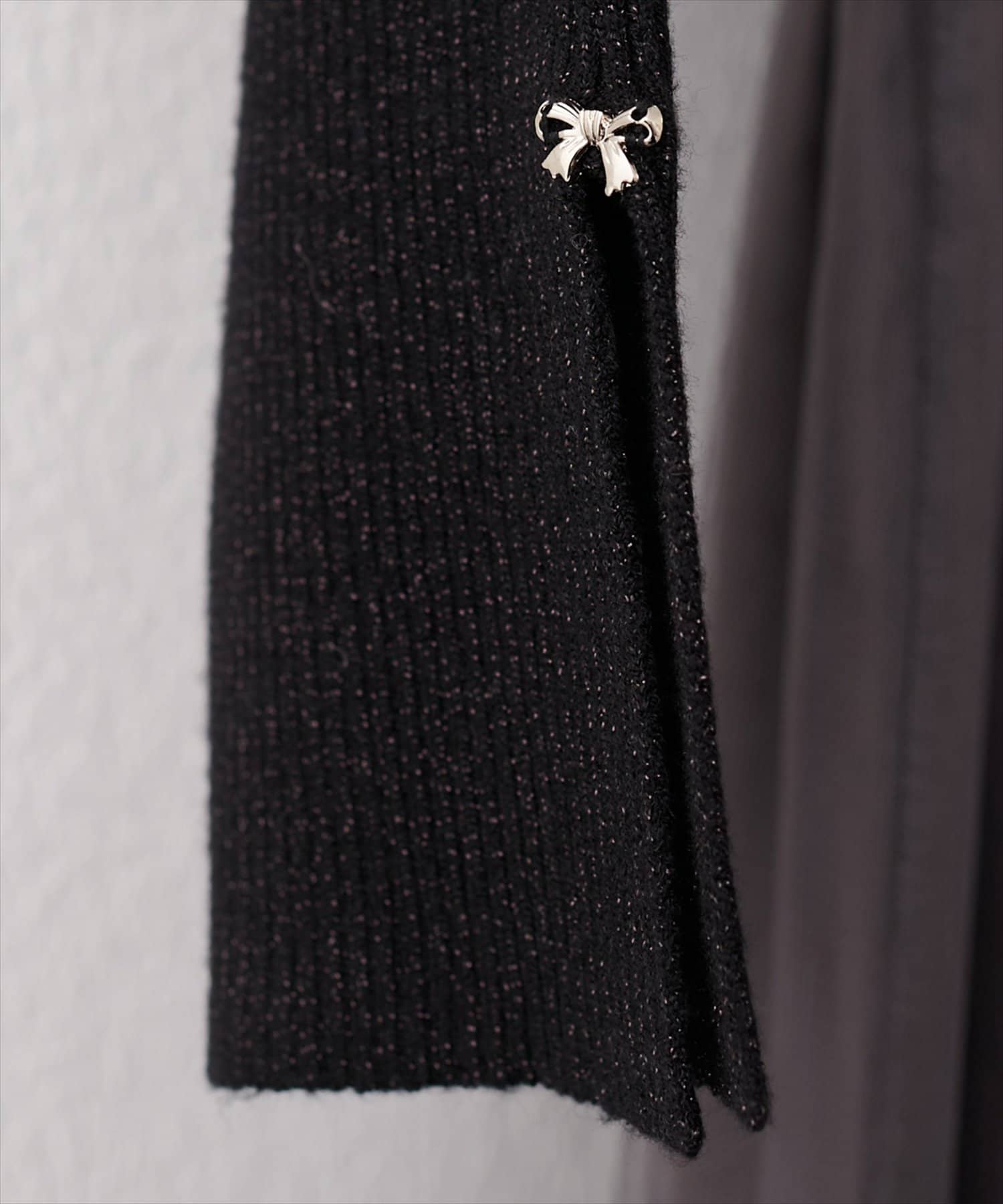 natural couture(ナチュラルクチュール) 〈mizumami〉リボンチャームニットドッキングワンピース