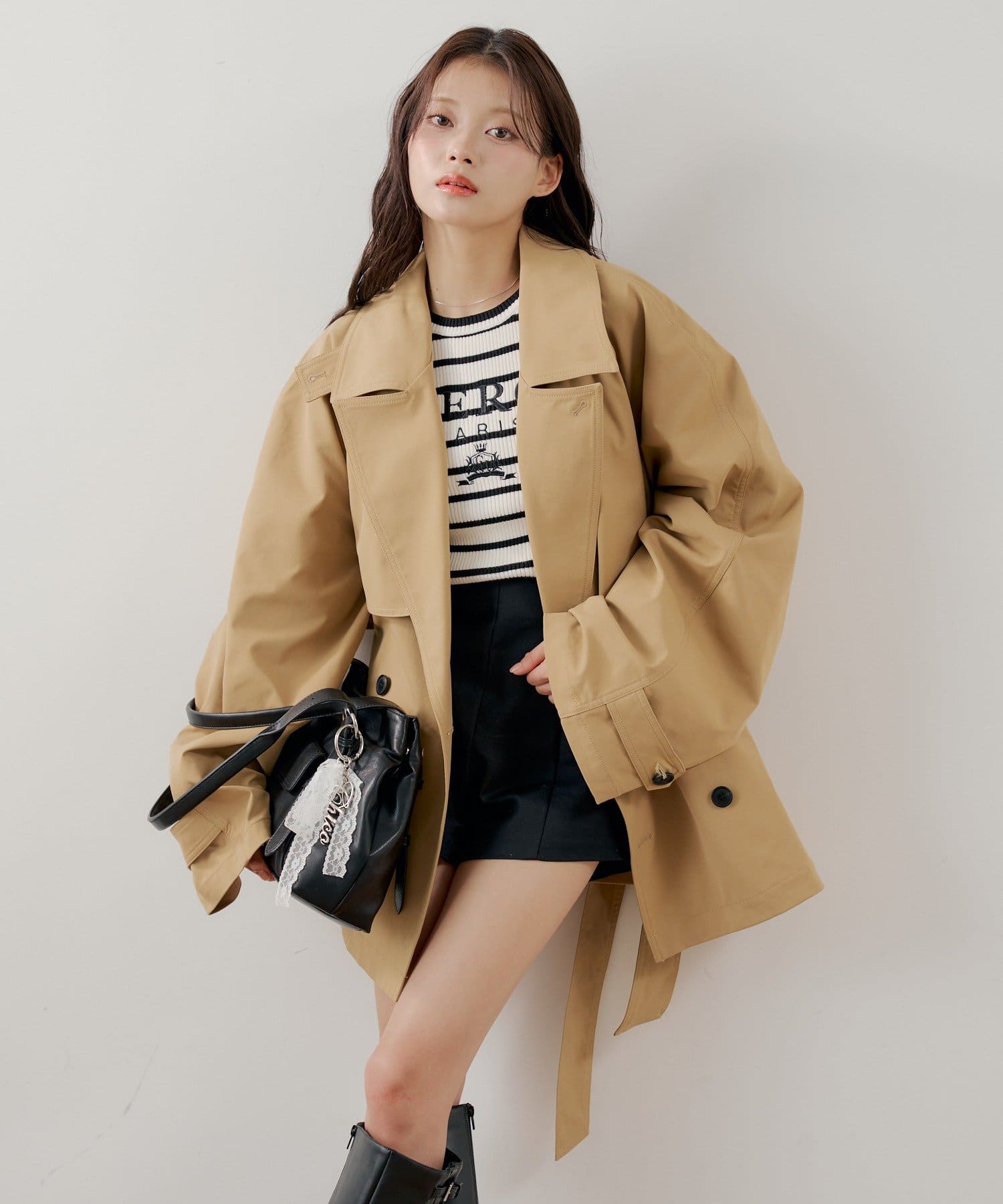 Chico(チコ) ミドル丈ルーズトレンチコート