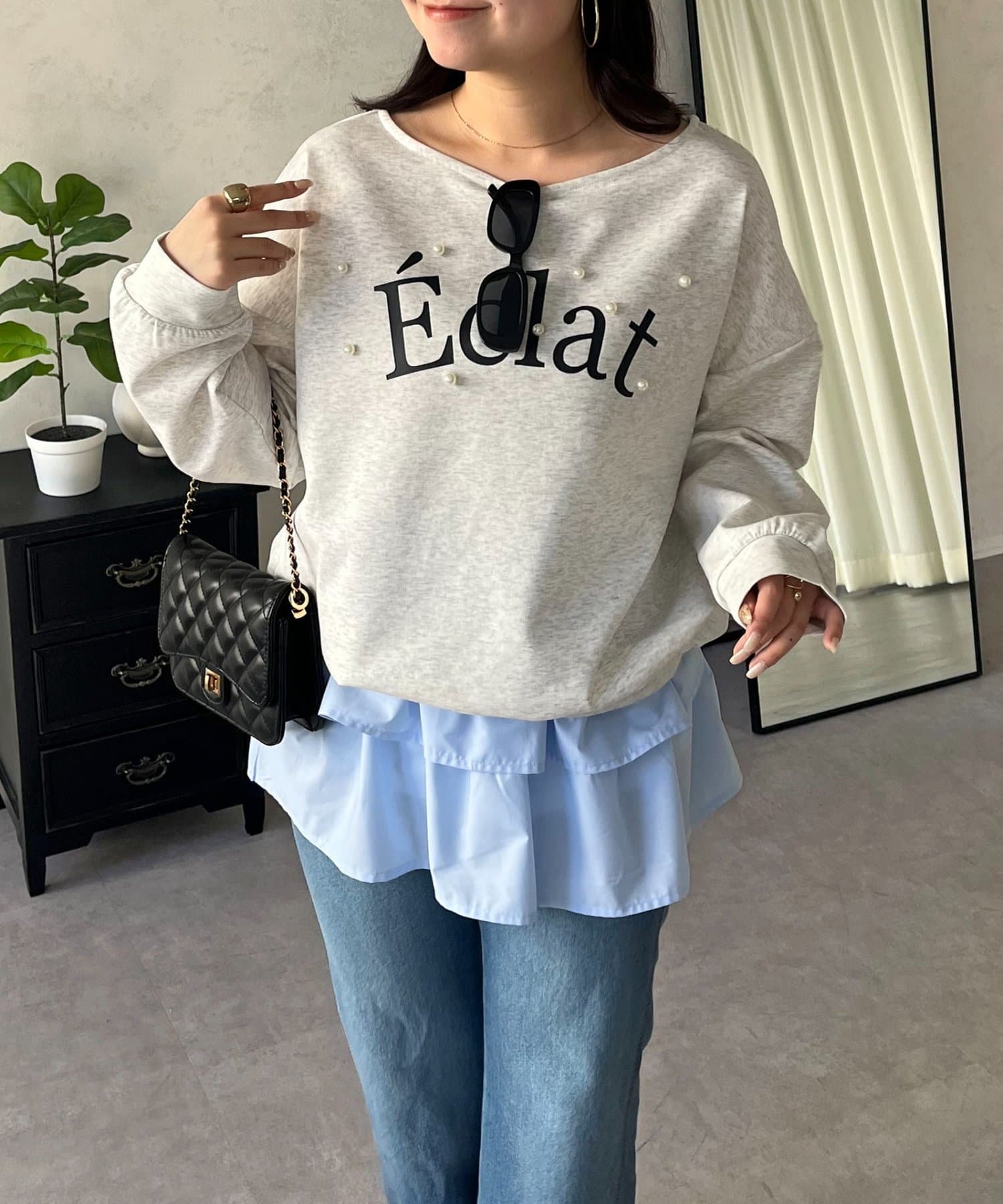 prose verse(プロズヴェール) ランダムパールロゴスウェット