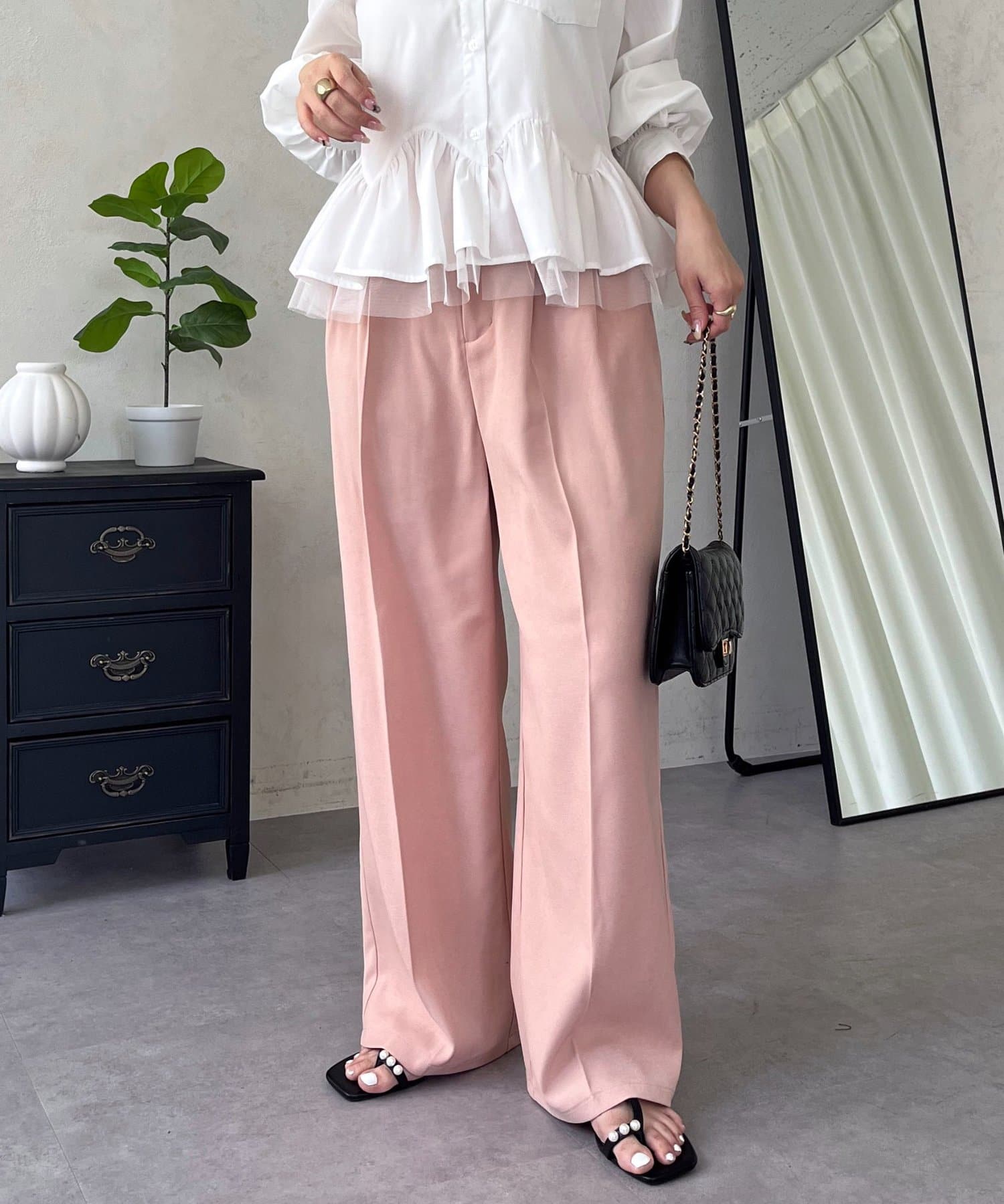 prose verse(プロズヴェール) センタープレスダブルタックパンツ