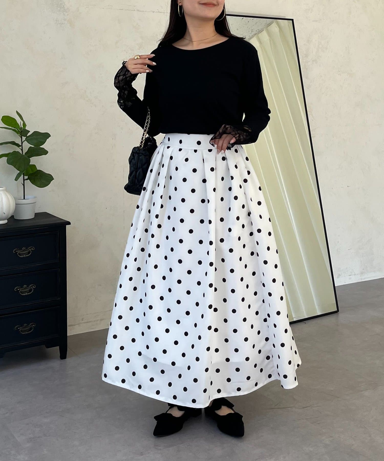 prose verse(プロズヴェール) 袖レース切替トップス