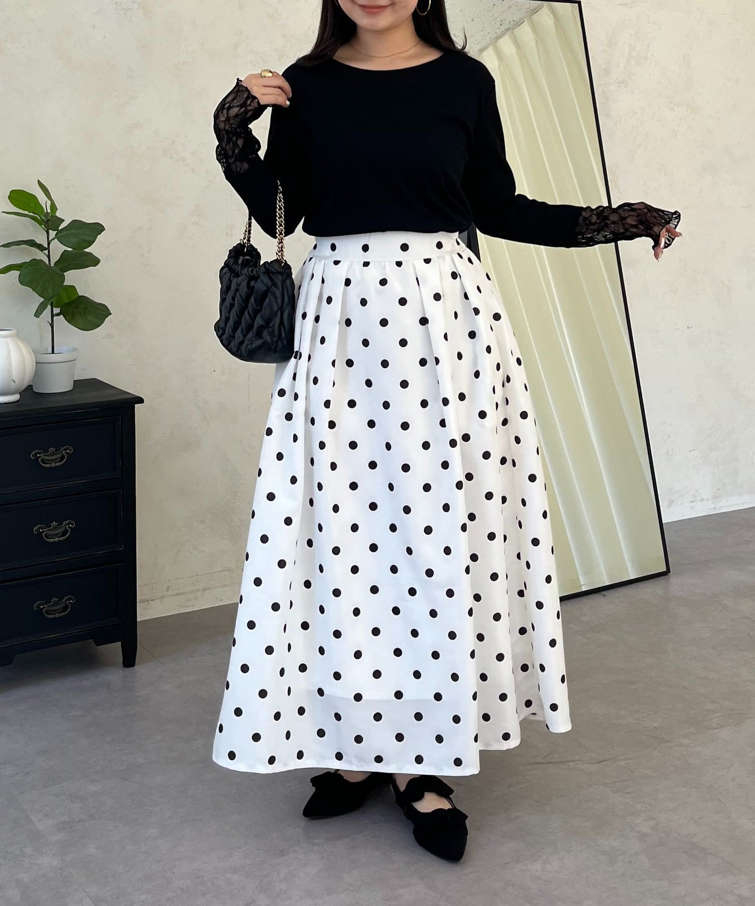 prose verse(プロズヴェール) 袖レース切替トップス