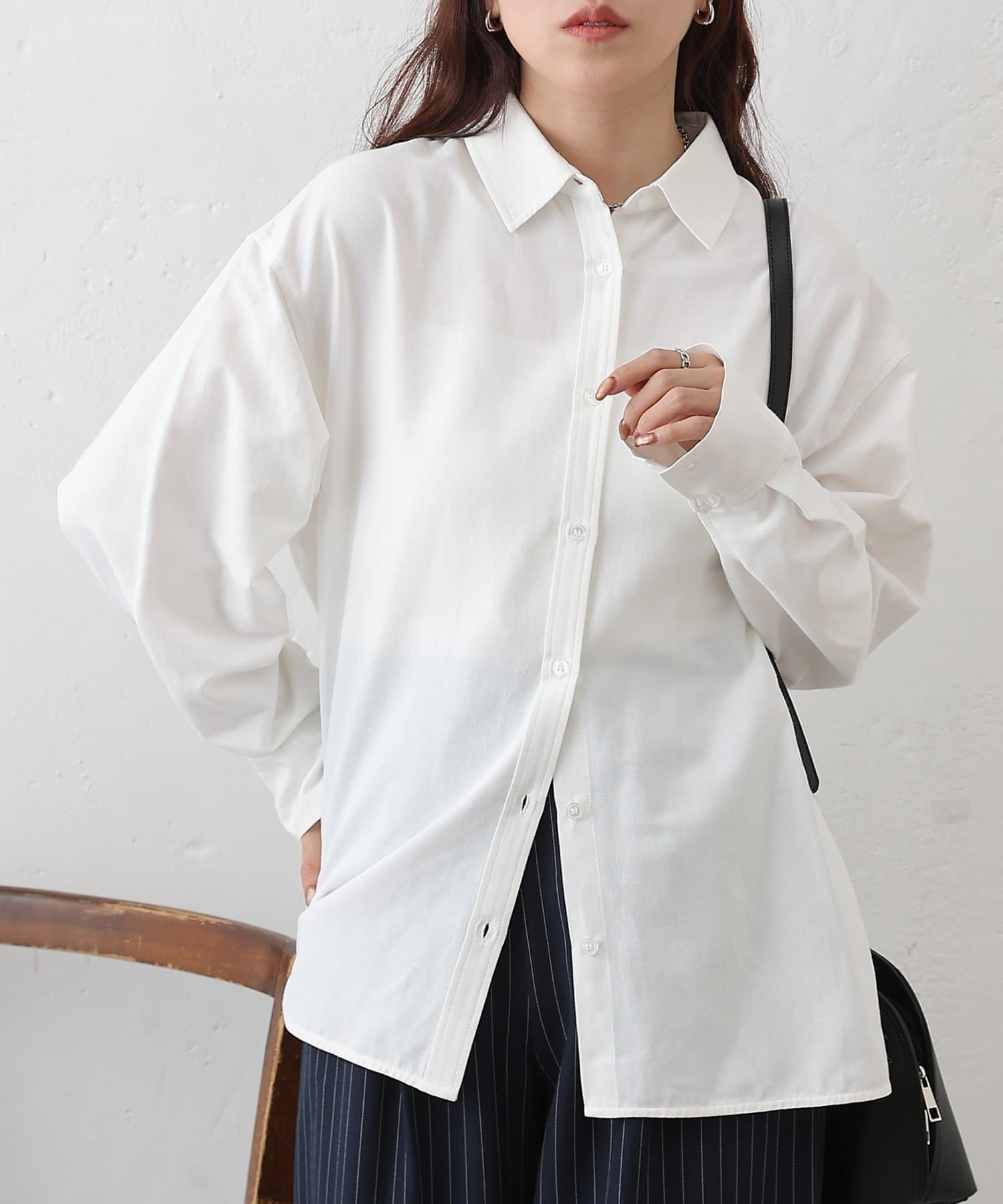 COLONY 2139(コロニー トゥーワンスリーナイン) ピンオックスリラックスオーバーシャツ