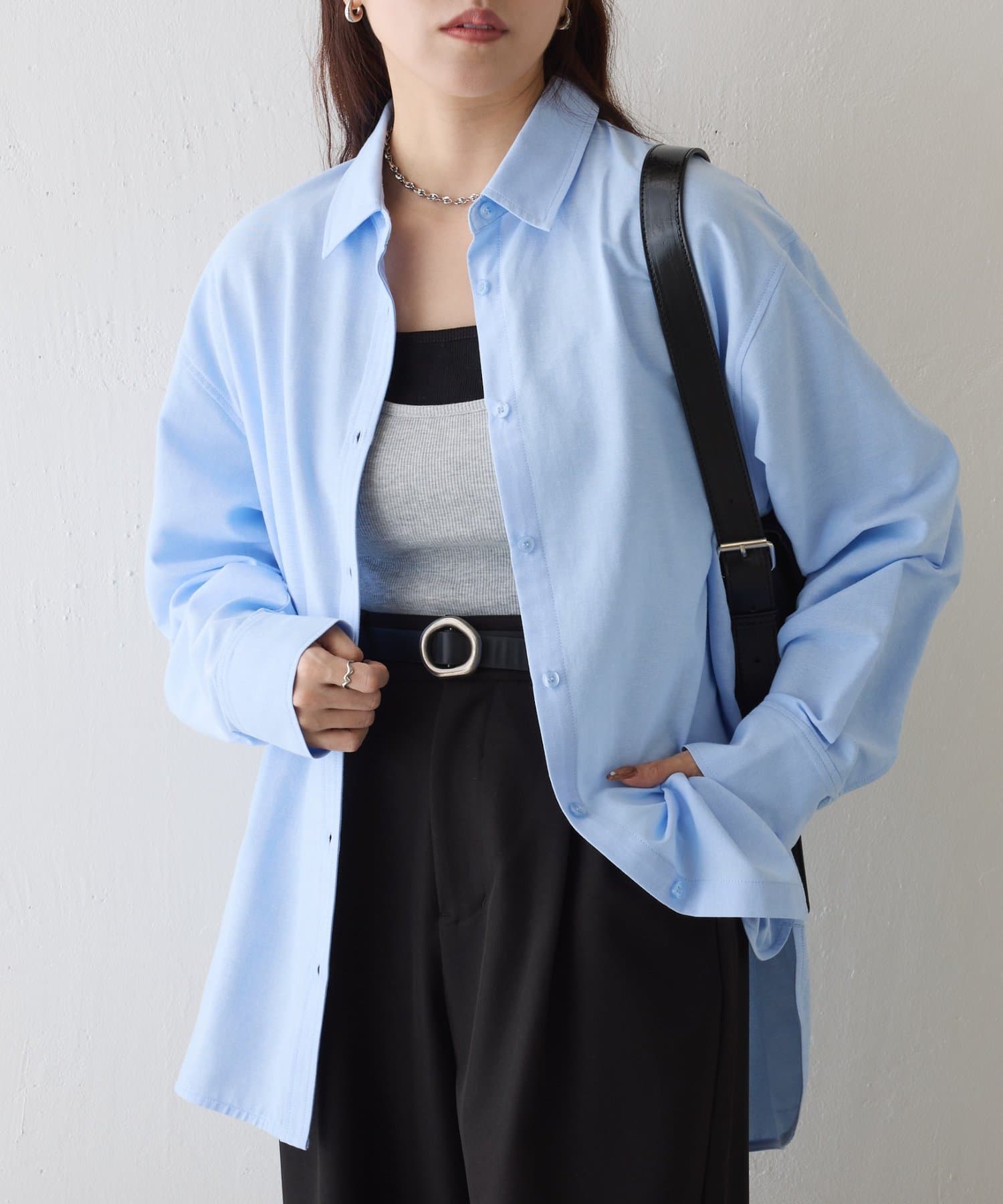 COLONY 2139(コロニー トゥーワンスリーナイン) ピンオックスリラックスオーバーシャツ