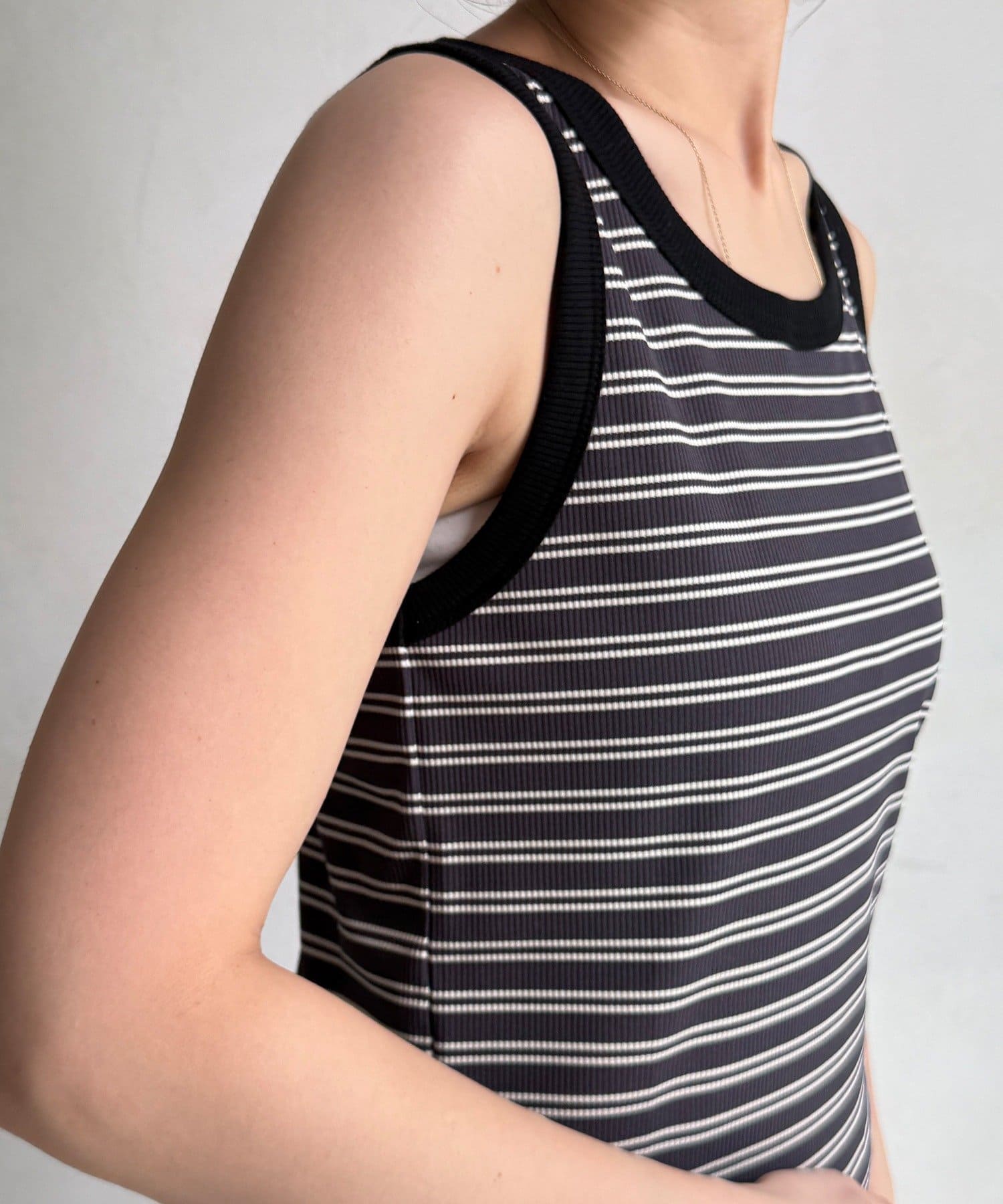 DOUDOU(ドゥドゥ) 【WEB限定】ボーダー配色タンク