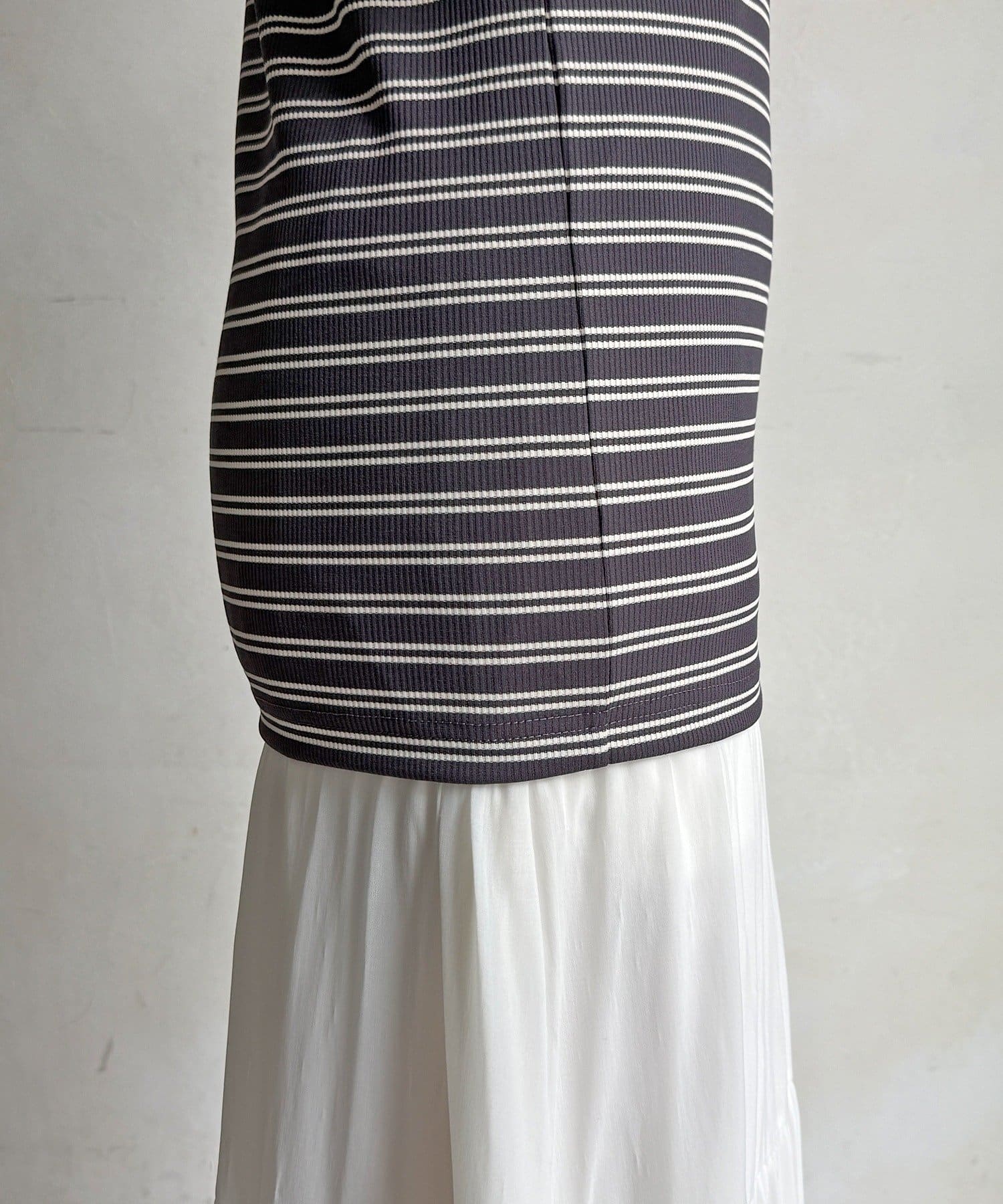 DOUDOU(ドゥドゥ) 【WEB限定】ボーダー配色タンク