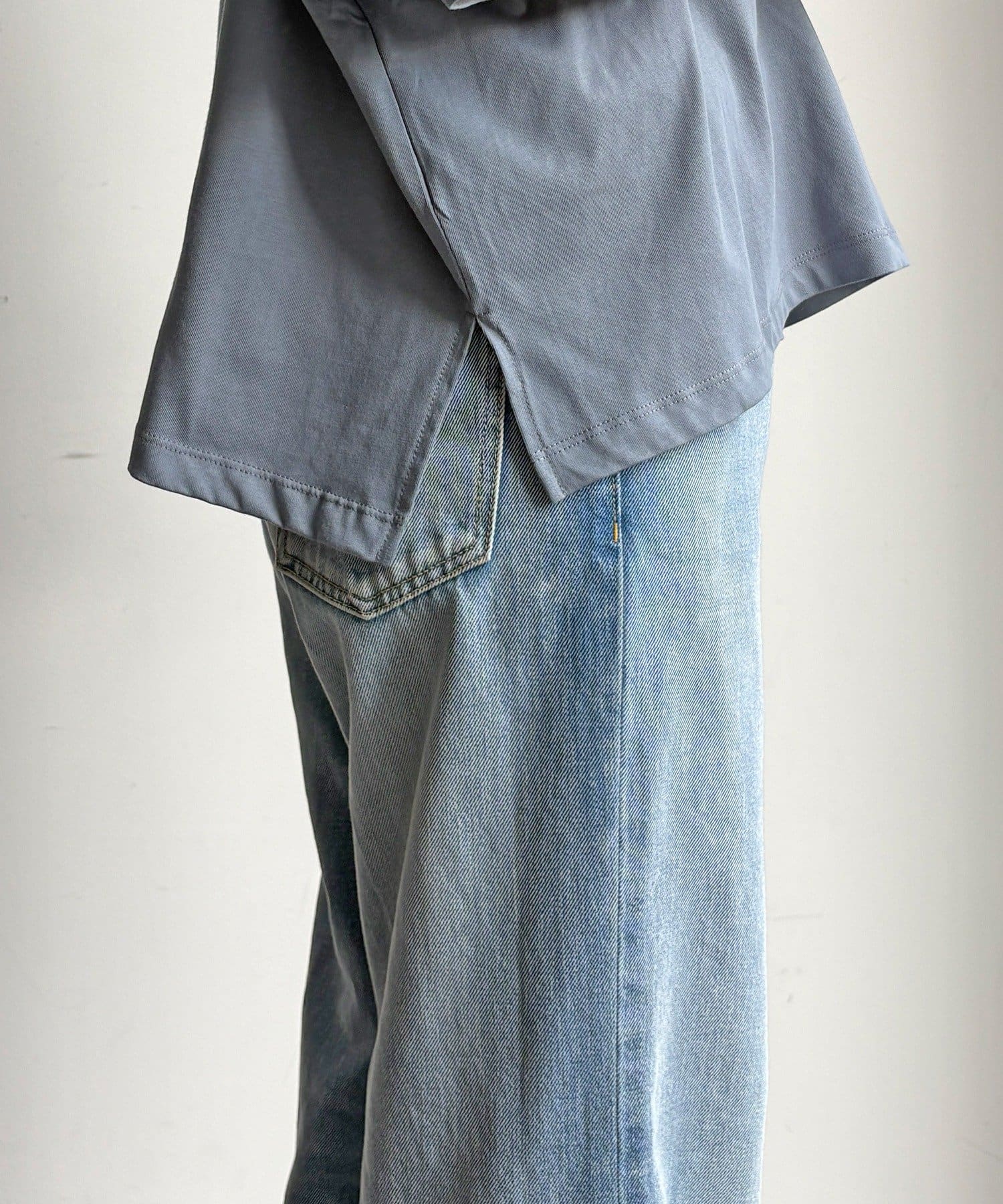 DOUDOU(ドゥドゥ) 【WEB限定】ビッグシルエットモノクロフォトTEE