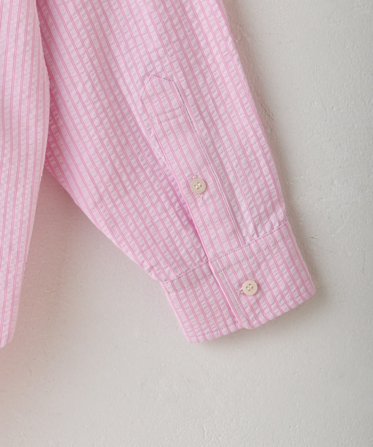 Kastane(カスタネ) 【WHIMSIC】シアーサッカーストライプシャツ