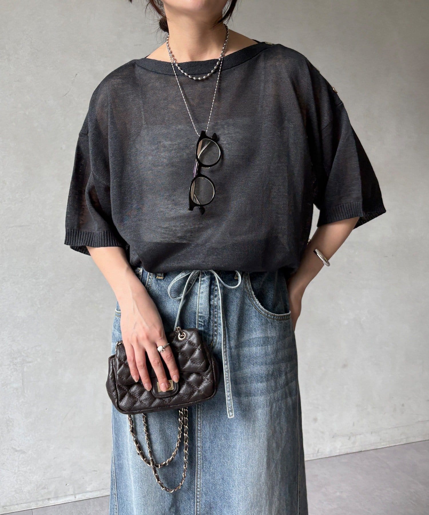 DOUDOU(ドゥドゥ) 【WEB限定】ボートネック肩ボタンワイドプルオーバー