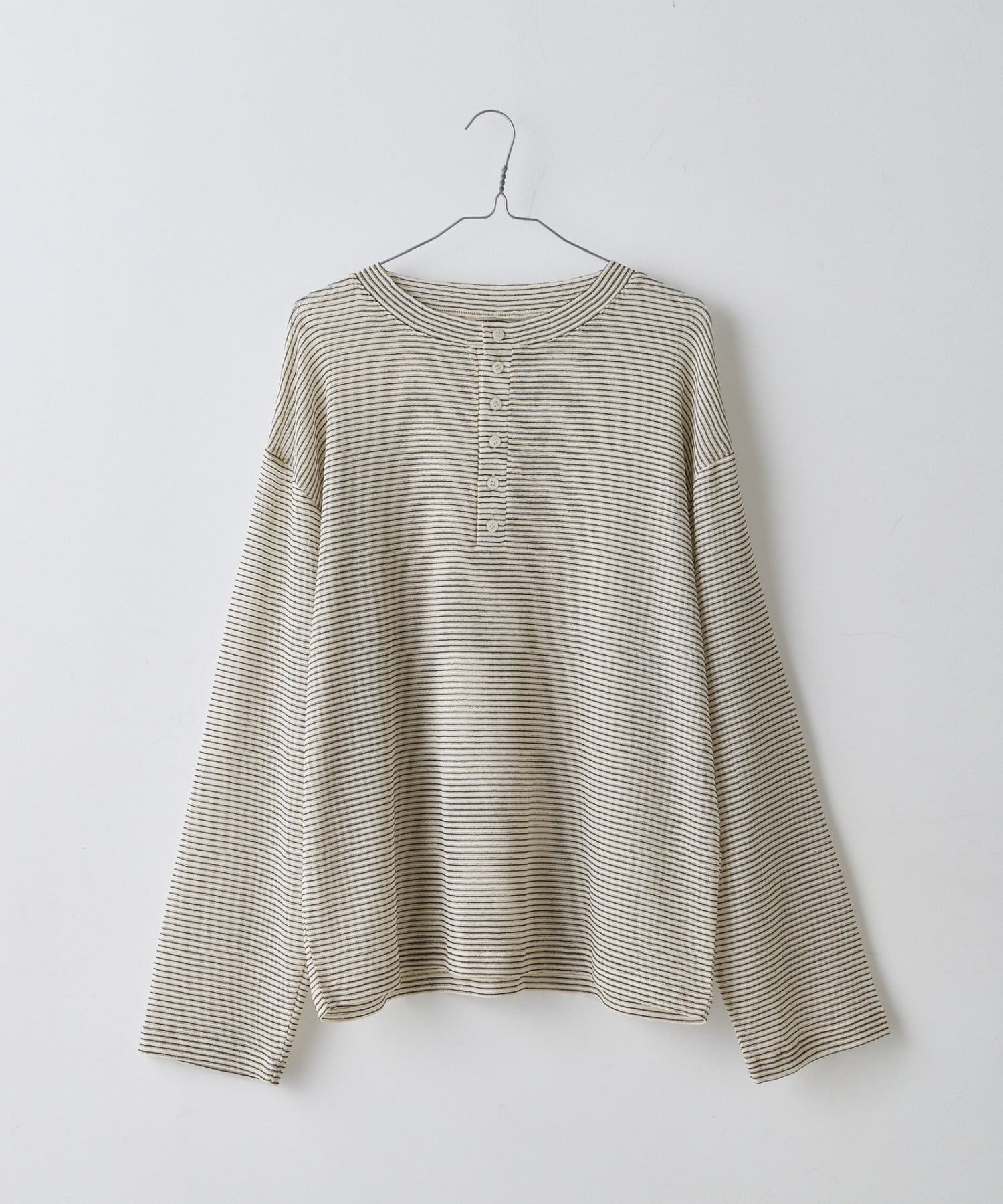 Kastane(カスタネ) 【WHIMSIC】シアーボーダーヘンリーネックプルオーバー