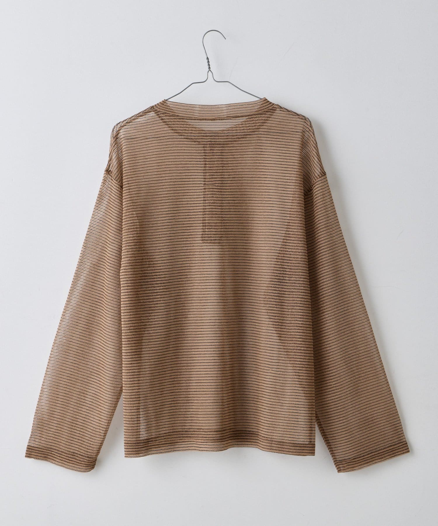 Kastane(カスタネ) 【WHIMSIC】シアーボーダーヘンリーネックプルオーバー