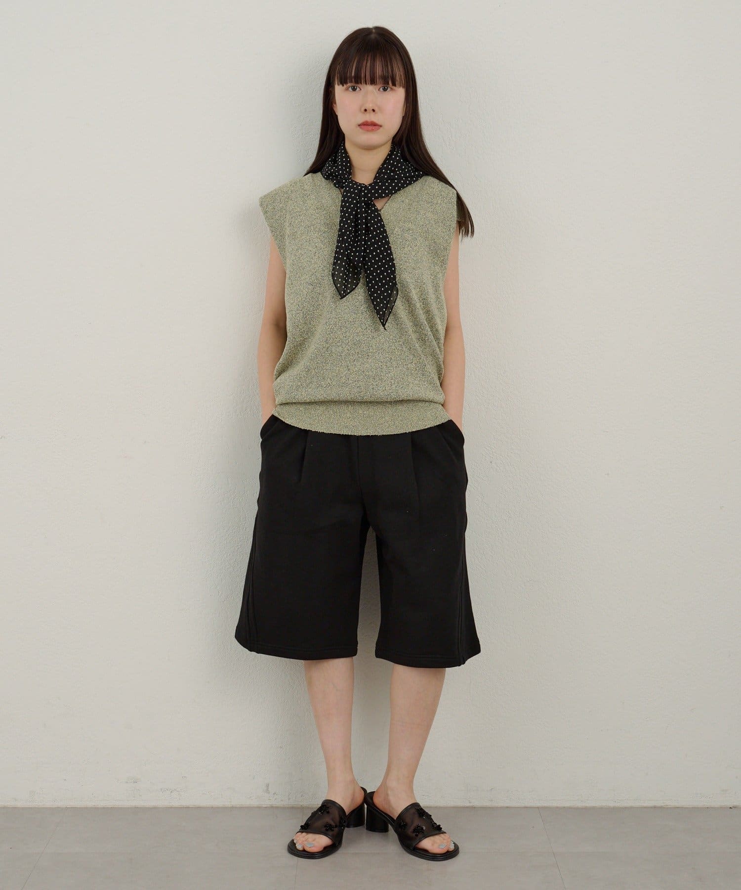 Kastane(カスタネ) 【WHIMSIC】ブークレVネックニットベスト