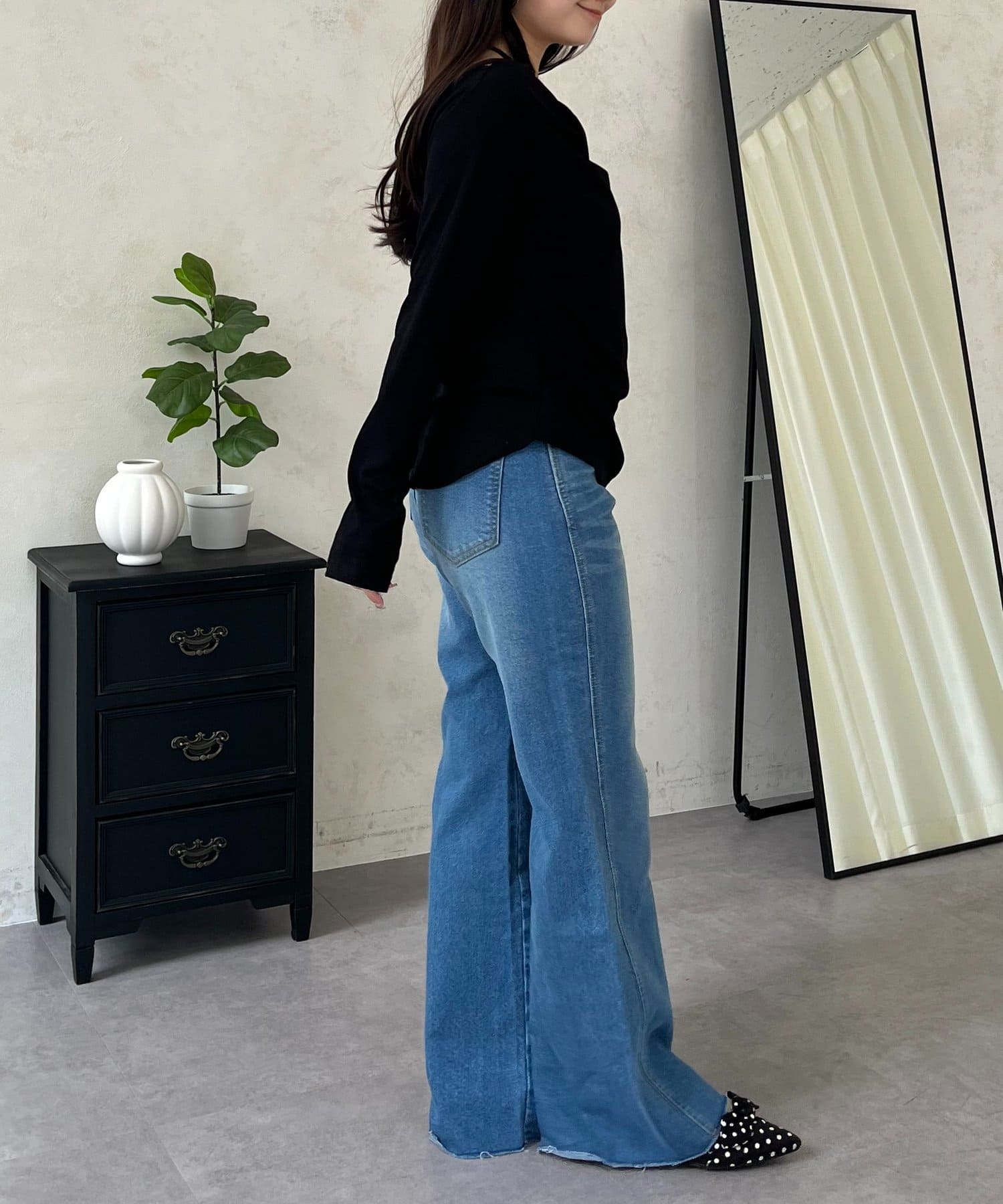 prose verse(プロズヴェール) レイヤードドレープネックトップス