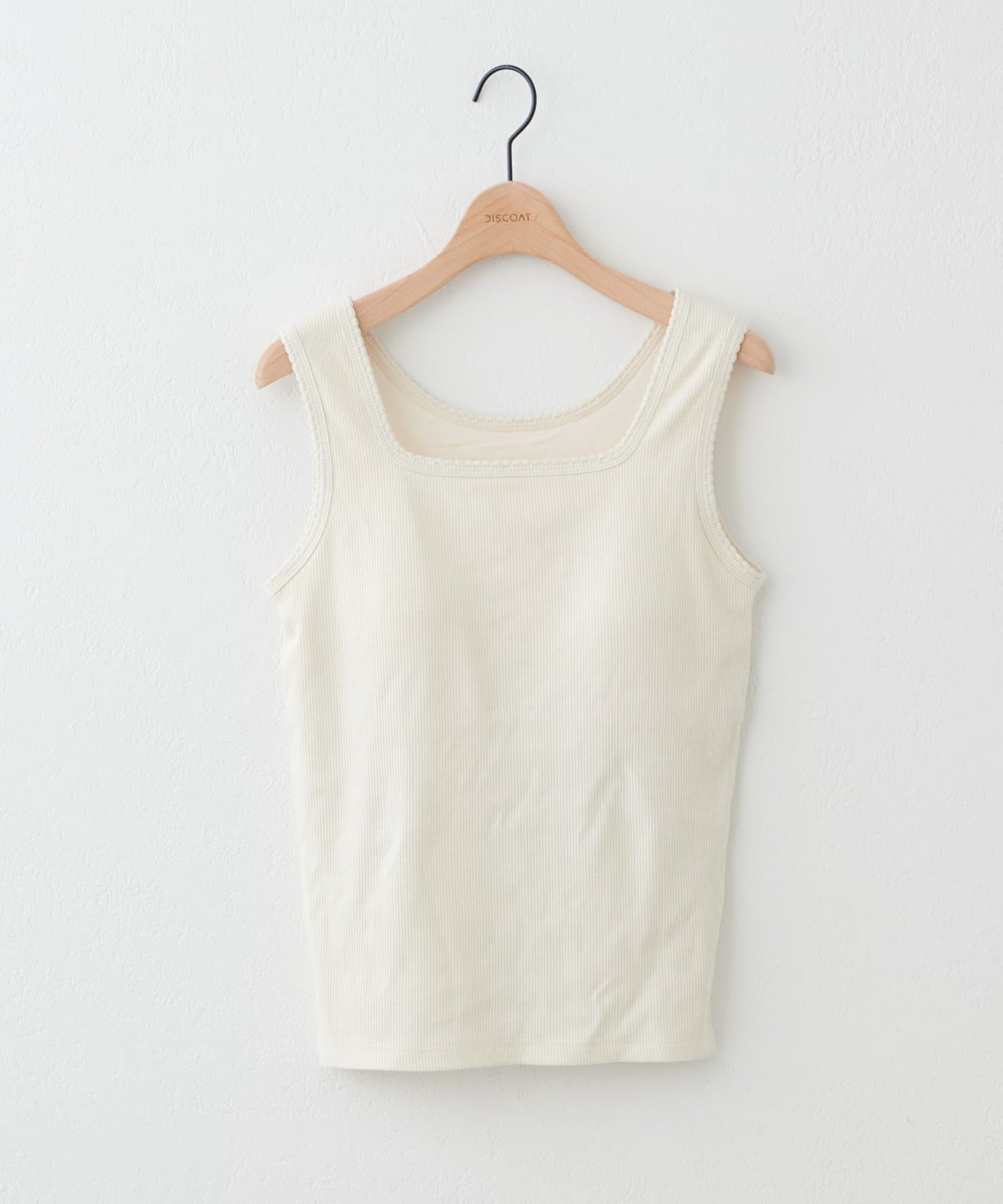 DISCOAT(ディスコート) 【WEB限定】ラメリブスクエアタンクトップ