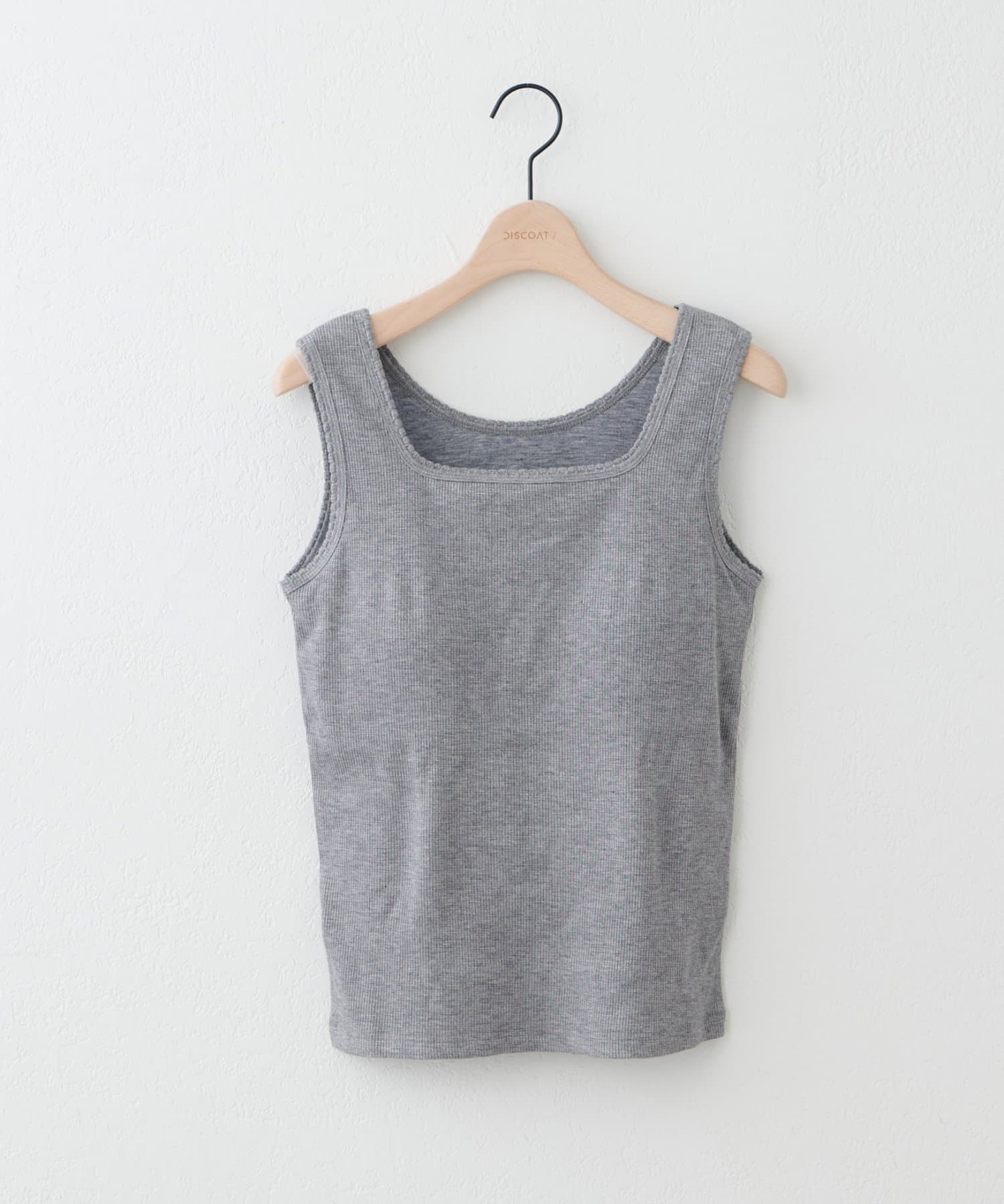 DISCOAT(ディスコート) 【WEB限定】ラメリブスクエアタンクトップ