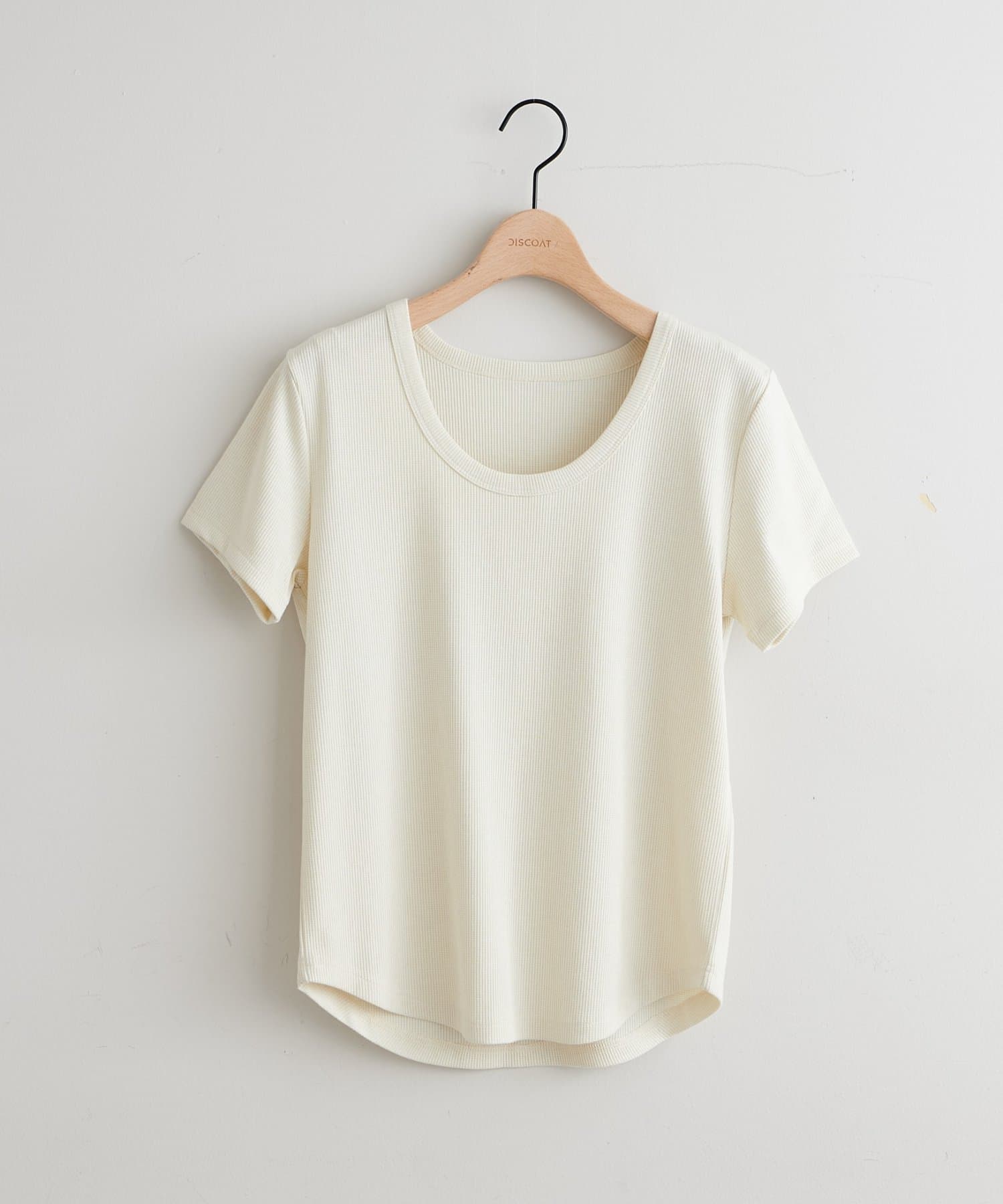 DISCOAT(ディスコート) 【SS先行予約/WEB限定】ラメリブコンパクトUネックT