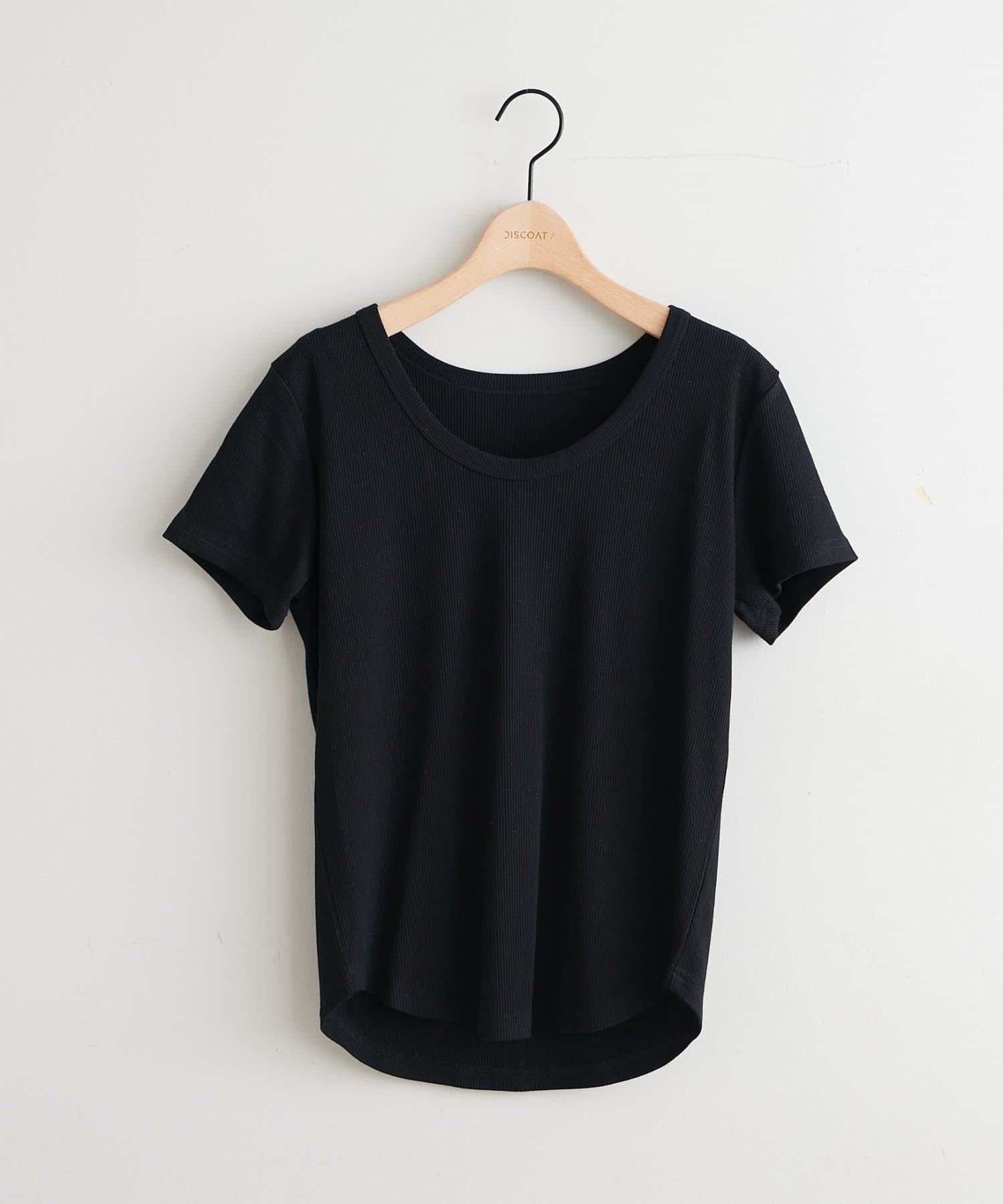 DISCOAT(ディスコート) 【SS先行予約/WEB限定】ラメリブコンパクトUネックT