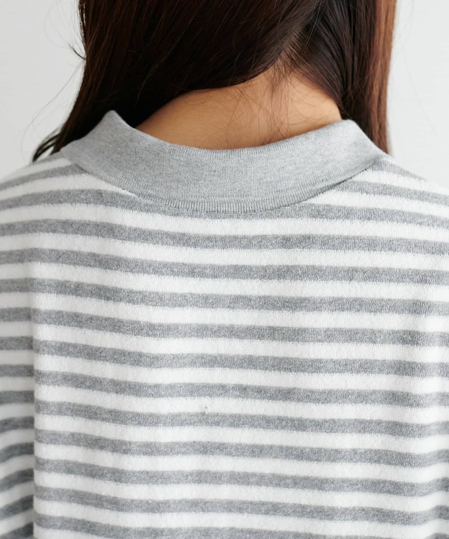 DISCOAT(ディスコート) 【WEB限定】衿付きボーダーポロワンピース