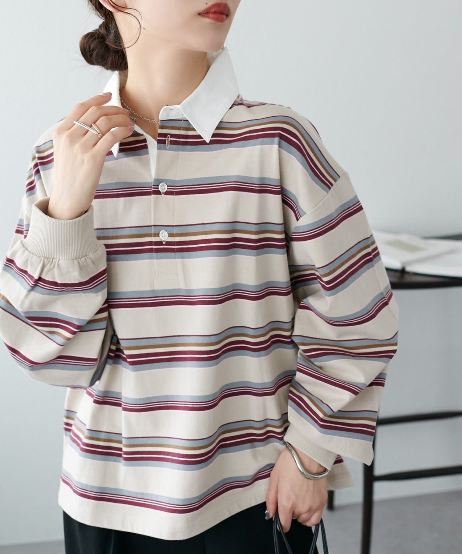 DISCOAT(ディスコート) 【WEB限定 】ランダムボーダーラガーT