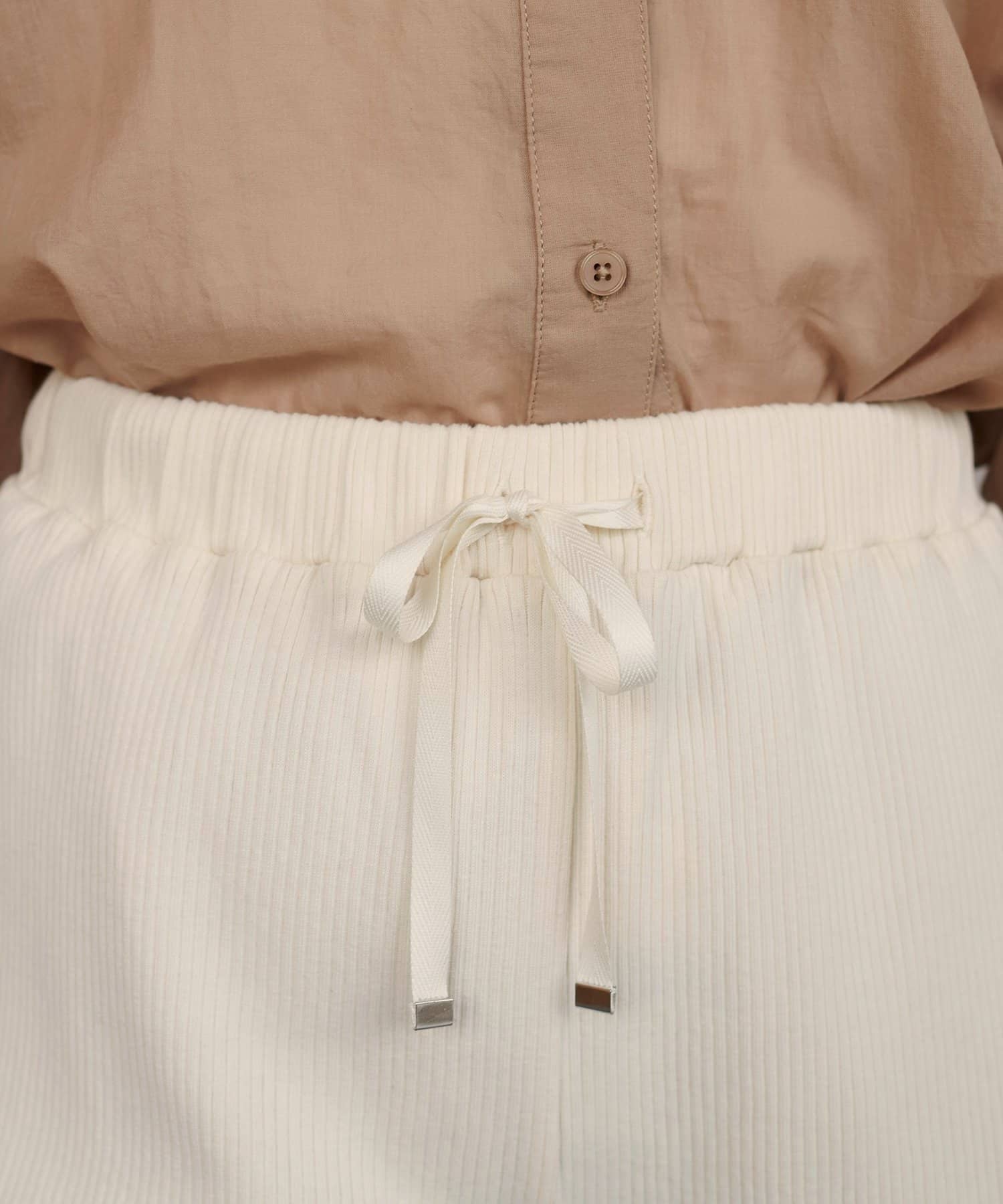 DISCOAT(ディスコート) 【WEB限定】リブフレアパンツ