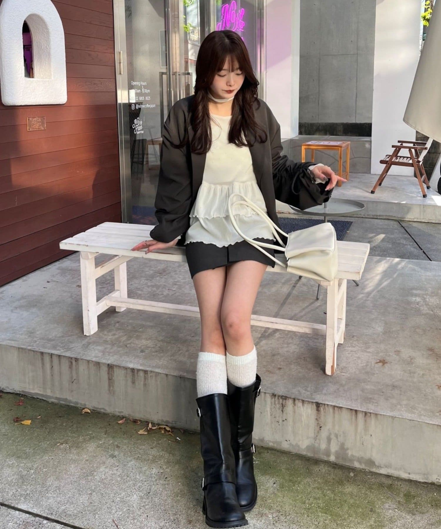 mystic(ミスティック) 《新色ラインストーン》ドットティアードプルオーバー