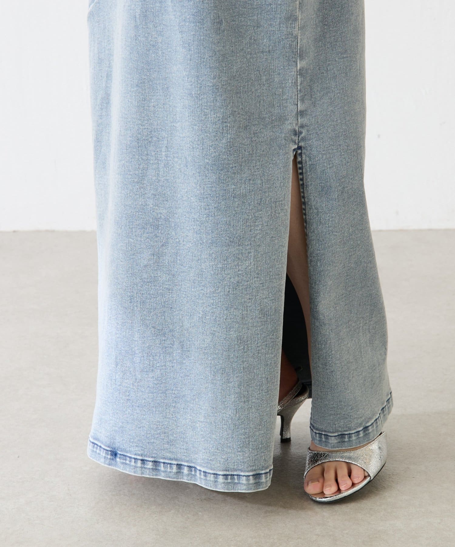 COLLAGE GALLARDAGALANTE(コラージュ ガリャルダガランテ) 【ストレッチ素材◎】Q.anosリラックススリムデニムワンピース