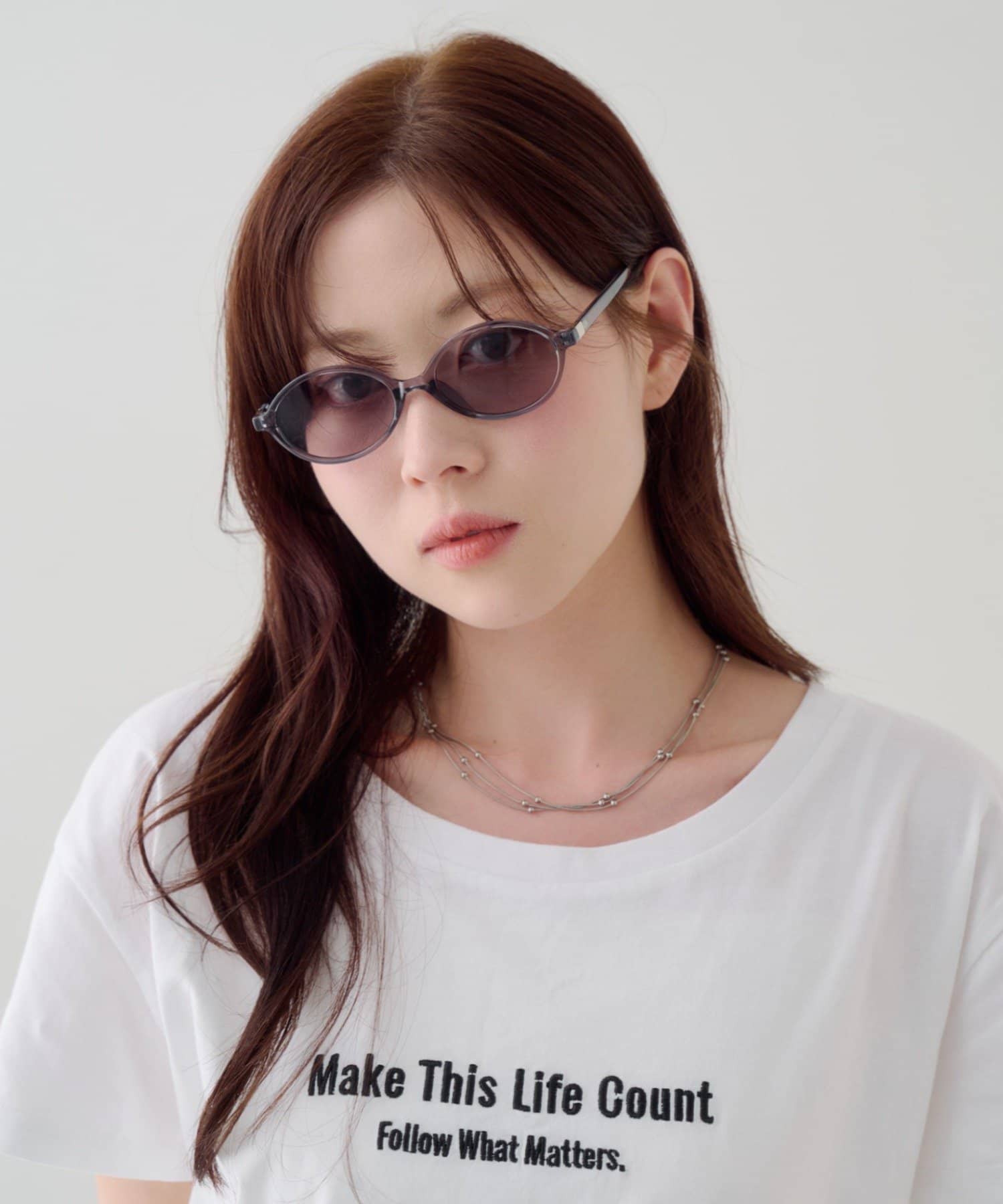 Kastane(カスタネ) オーバルサングラス