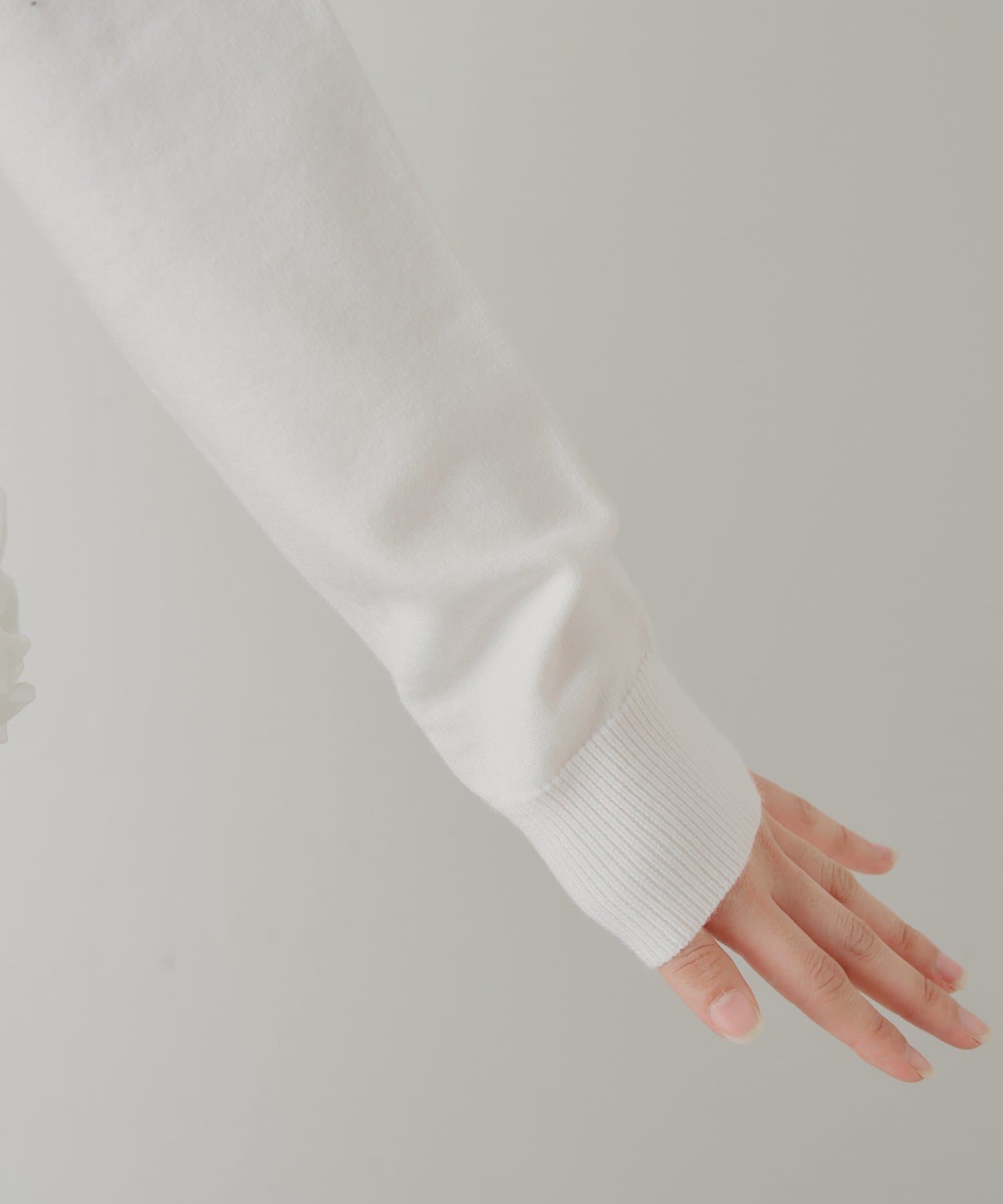 Chico(チコ) 【SALON by Chico】パワショルローズペプラムニット