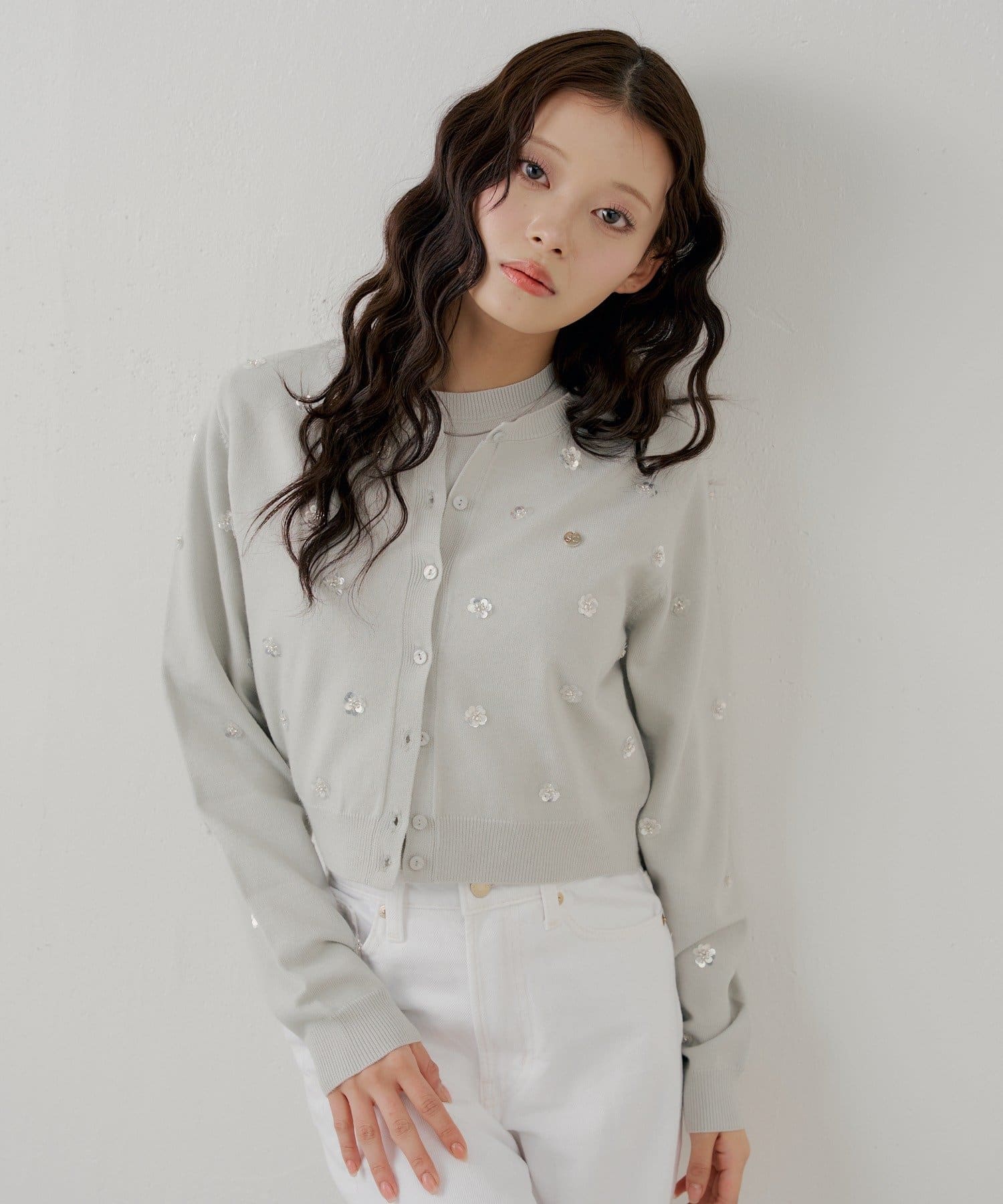 Chico(チコ) 【SALON by Chico】セットアイテム / フラワービーズアンサンブルカーディガンセット