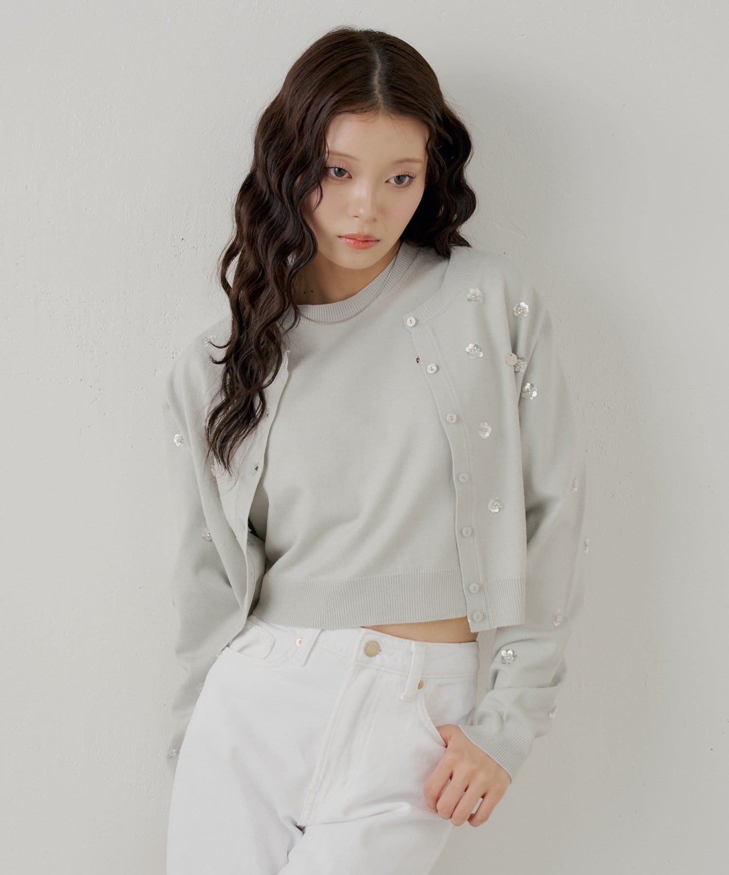 Chico(チコ) 【SALON by Chico】セットアイテム / フラワービーズアンサンブルカーディガンセット