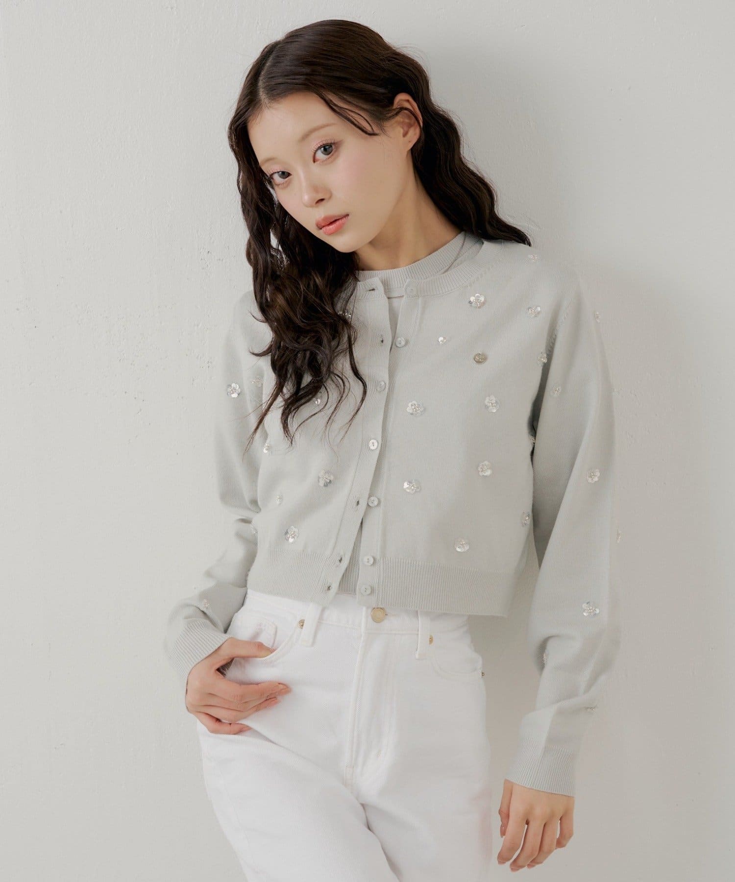 Chico(チコ) 【SALON by Chico】セットアイテム / フラワービーズアンサンブルカーディガンセット