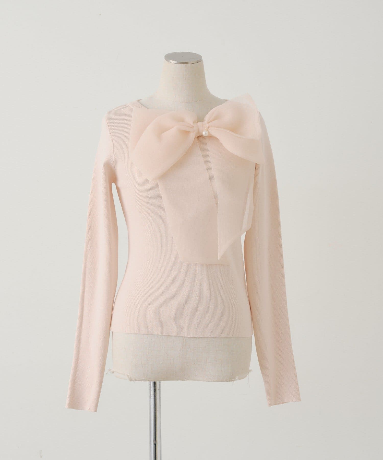 Chico(チコ) 【SALON by Chico】BIGリボンリブニット