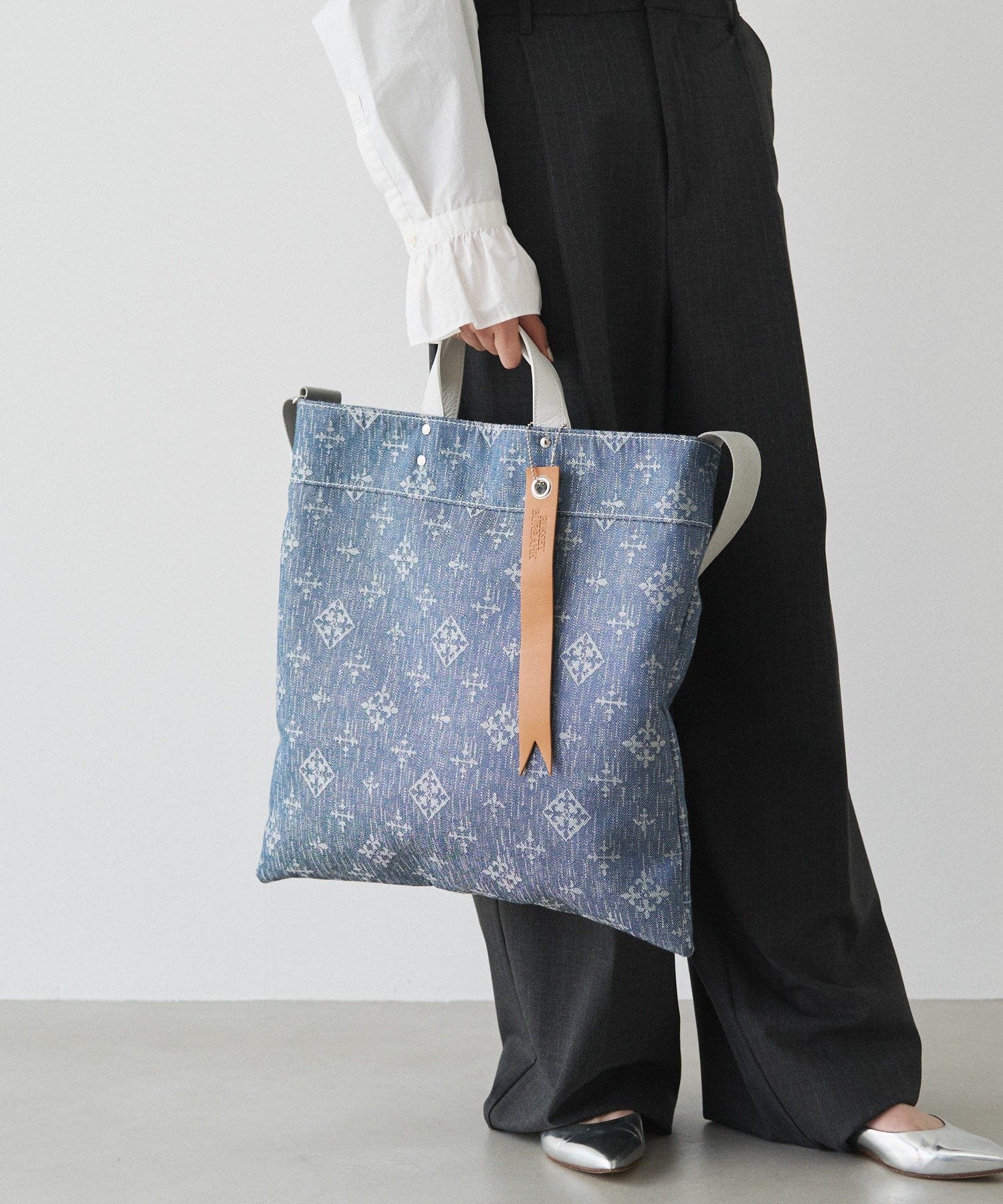 russet(ラシット) デニムジャガード2WAYビッグトートバッグ