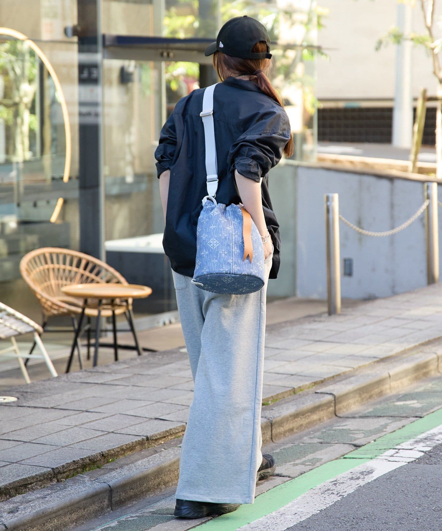 russet(ラシット) デニムジャガード3WAY巾着バッグ