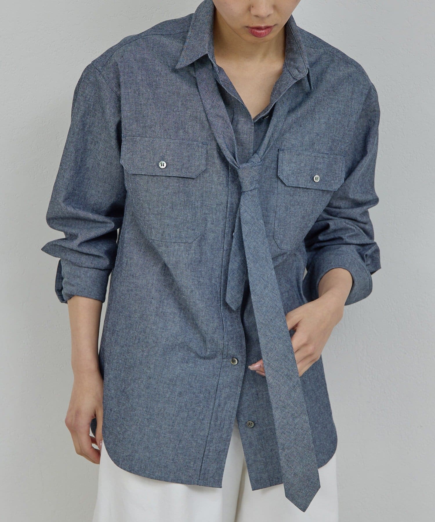 GALLARDAGALANTE(ガリャルダガランテ) 【PEAS】タイ付きシャツ