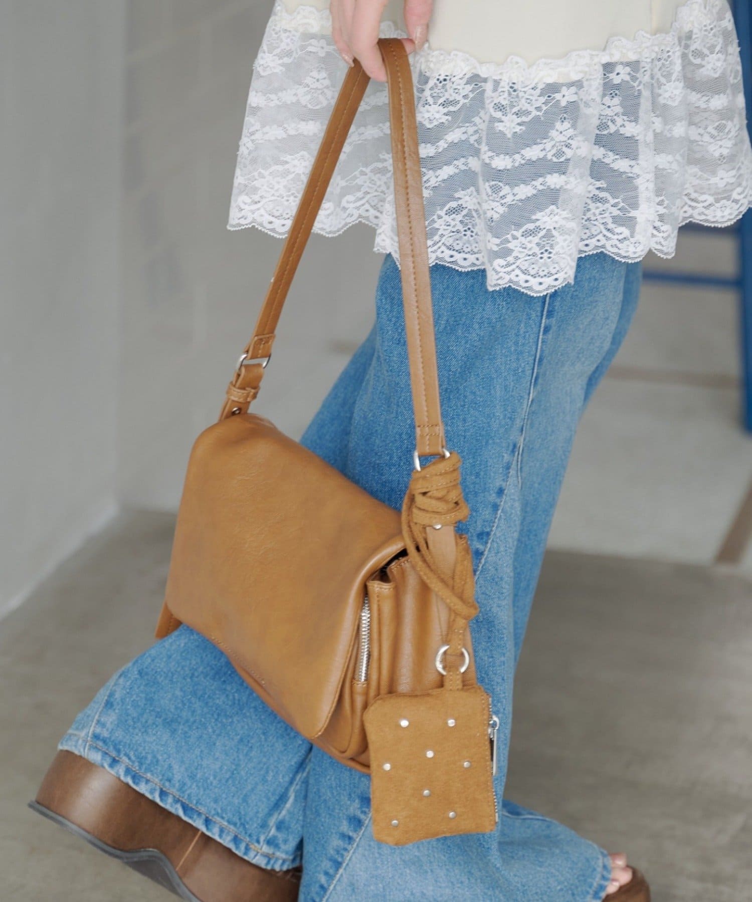 Kastane(カスタネ) 【2.15(日)0:00発売】スタッズポーチ&ワンショルバッグ