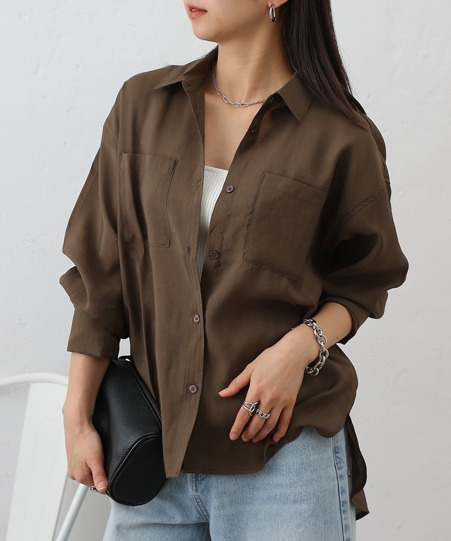 COLONY 2139(コロニー トゥーワンスリーナイン) リップルポケットシャツ