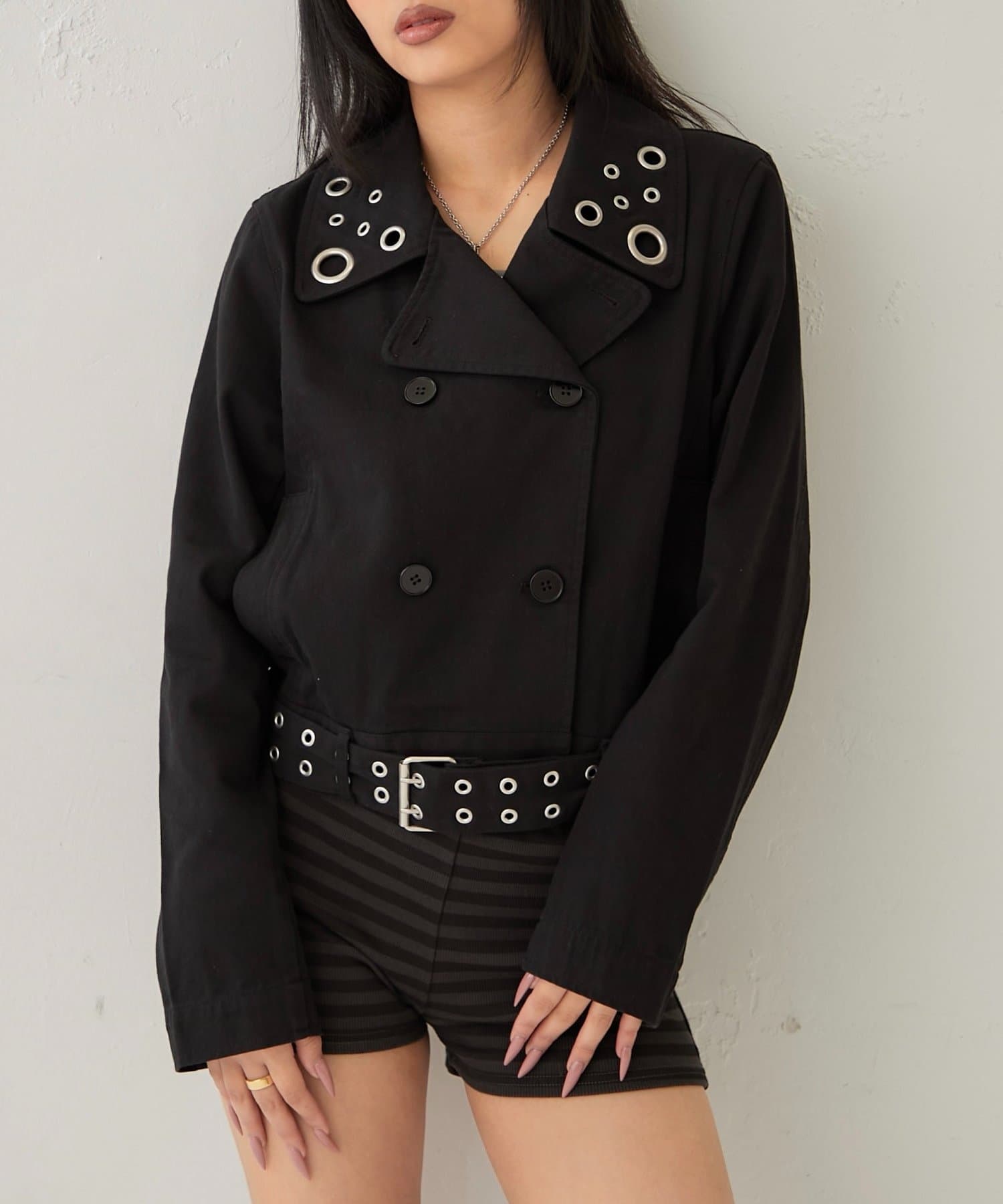 WHO’S WHO gallery(フーズフーギャラリー) SHORT EYELET PEA JACKET