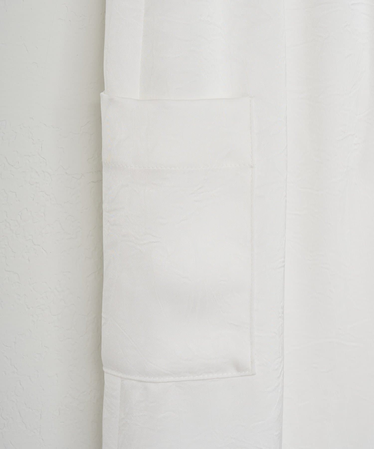 DISCOAT(ディスコート) 【umm.】ヒゲレースクラッシュサテンミドルスカート