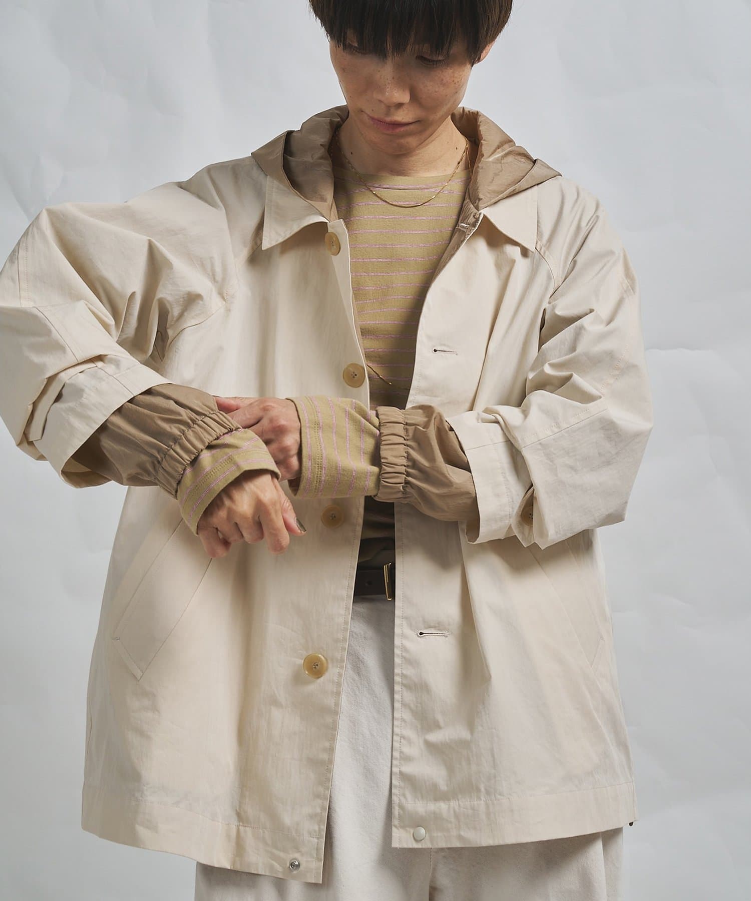 Whim Gazette(ウィム ガゼット) 【GEMINI】フードリバーシブルコート