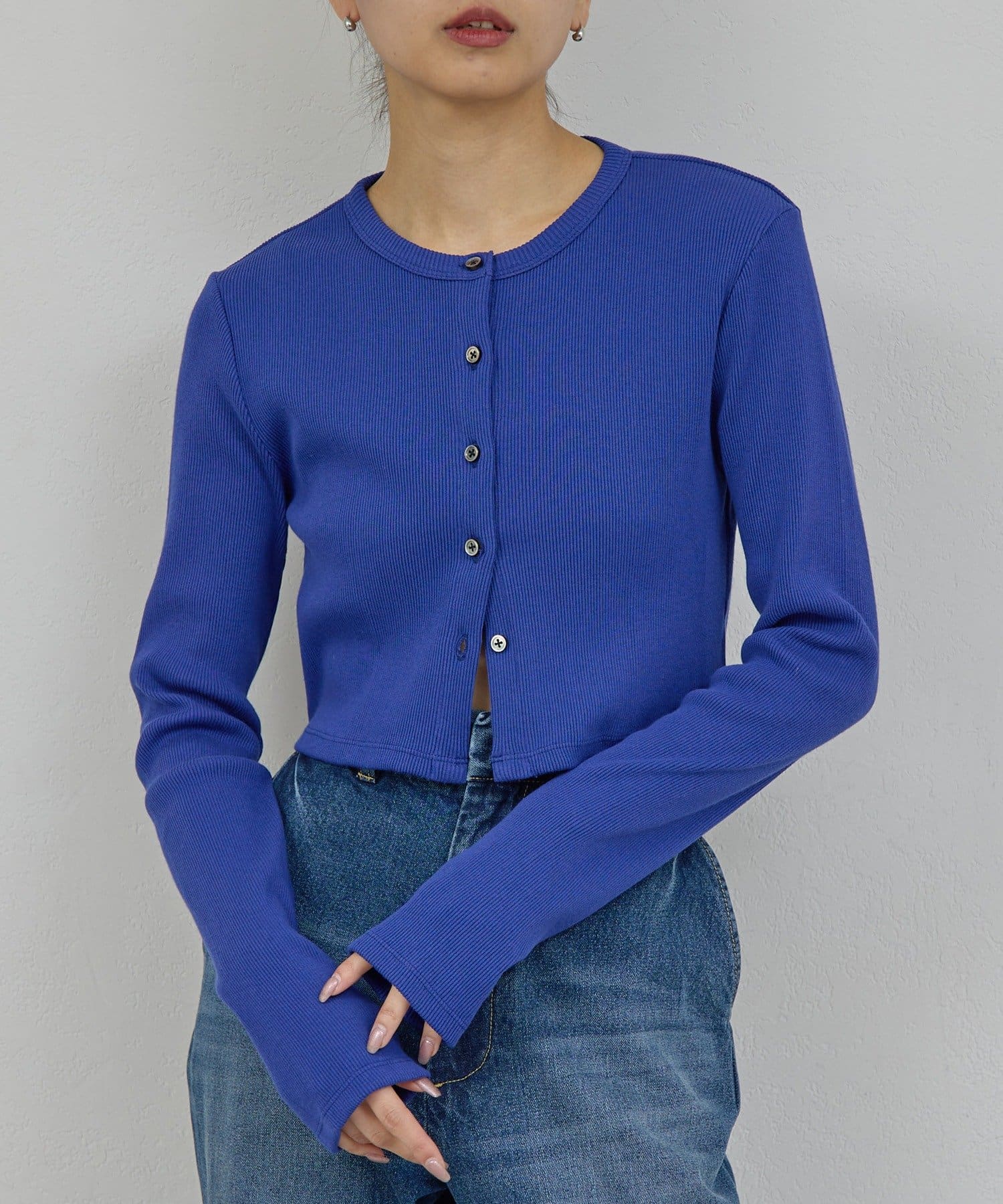 GALLARDAGALANTE(ガリャルダガランテ) 【PEAS】コットンシルクカーディガン