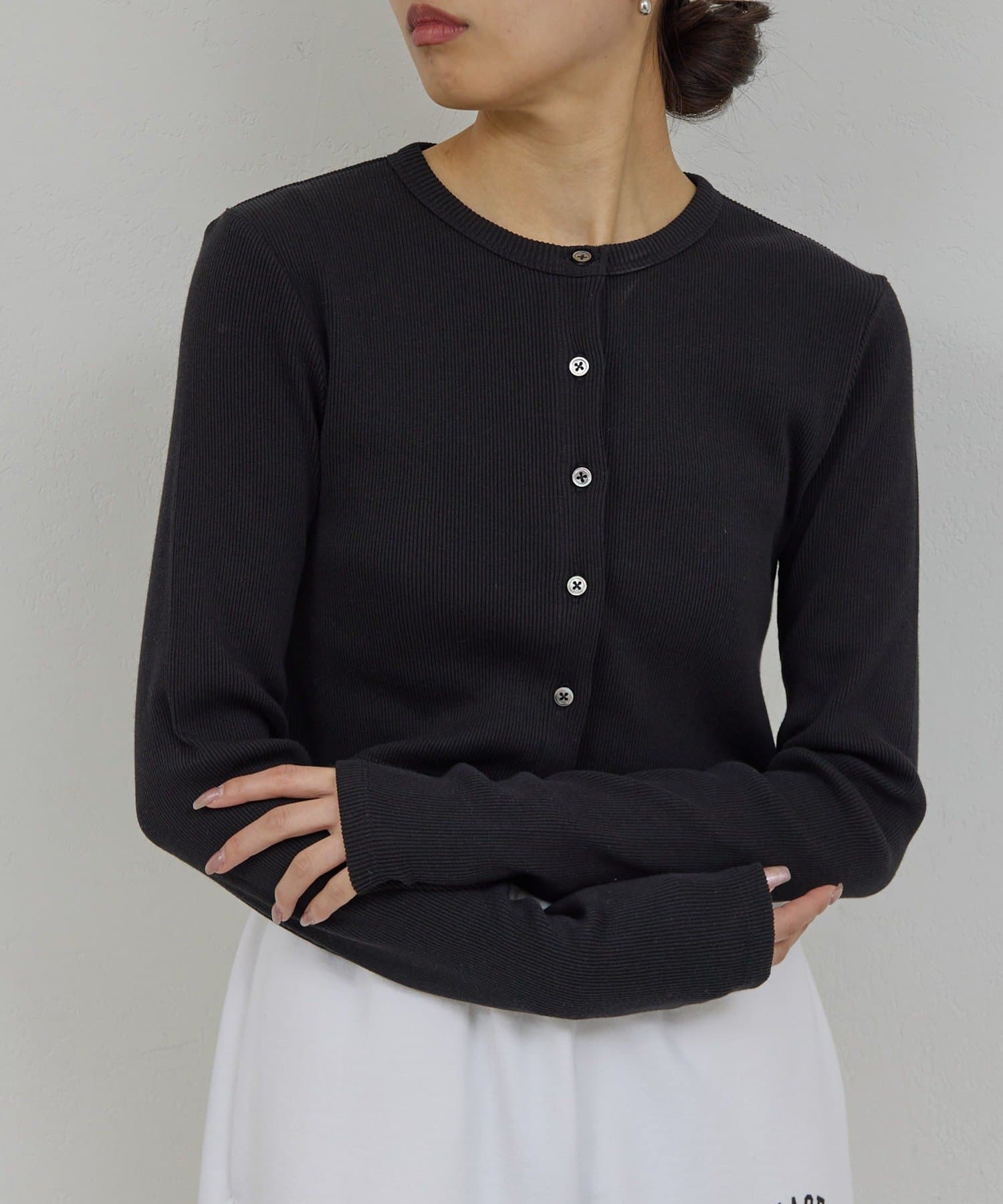 GALLARDAGALANTE(ガリャルダガランテ) 【PEAS】コットンシルクカーディガン