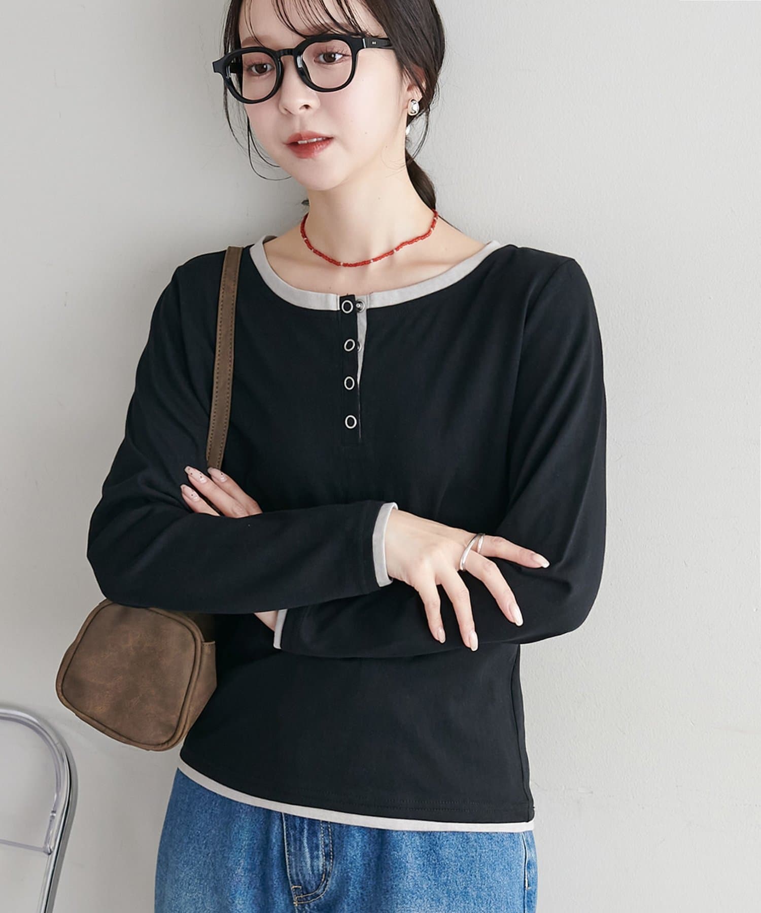 新色追加!/WEB限定】レイヤードヘンリーネックロンT | DISCOAT(ディス