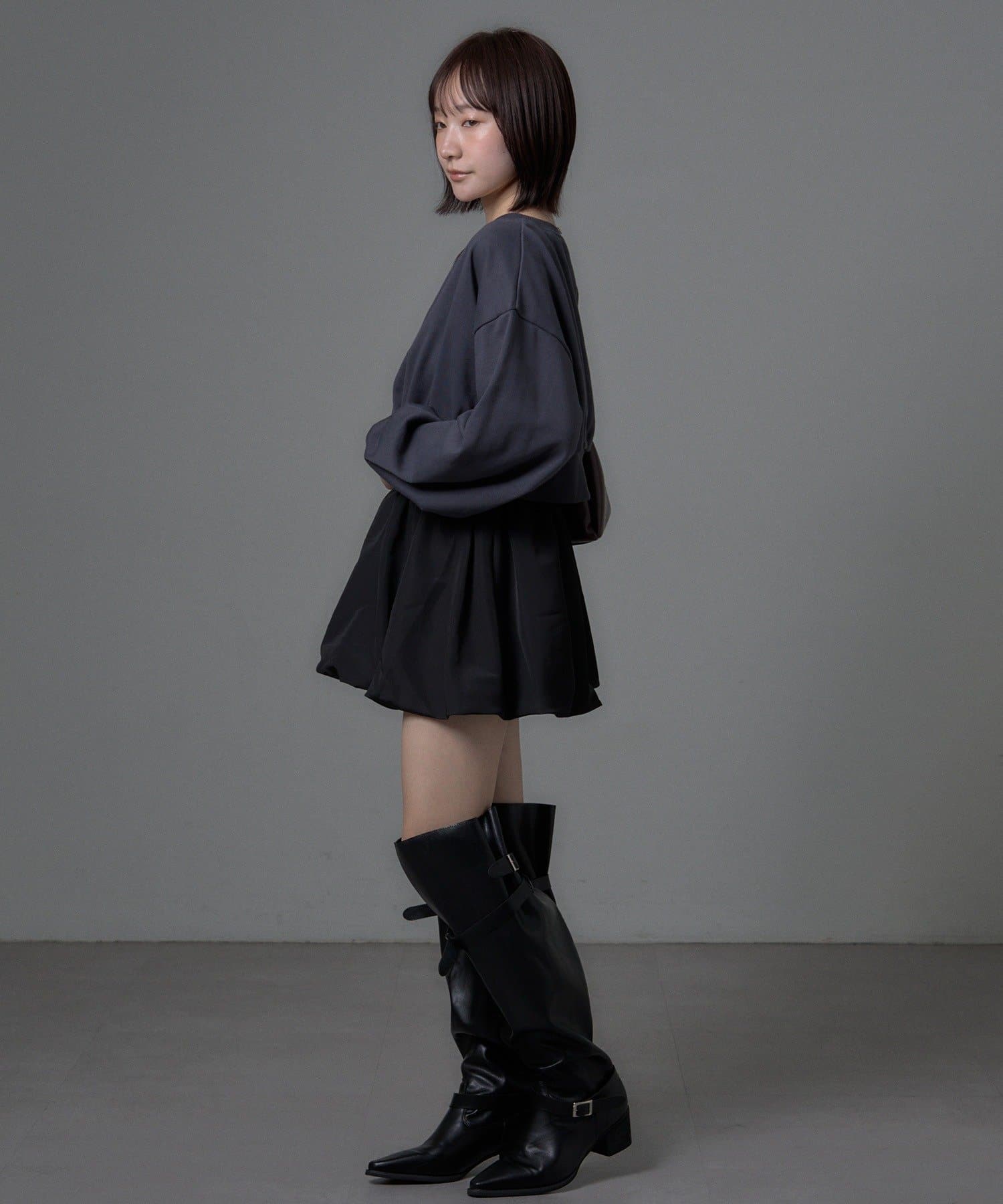 OUTLET(アウトレット) 【mystic】バックオープン ロゴスウェット